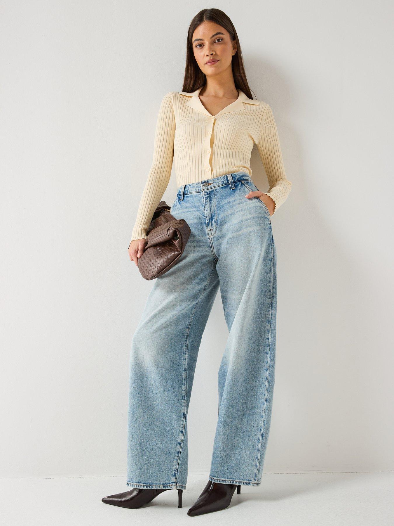 Image 3 of 6 of 7 FOR ALL MANKIND Bonnie Balloon Leg Trousers - Light Wash