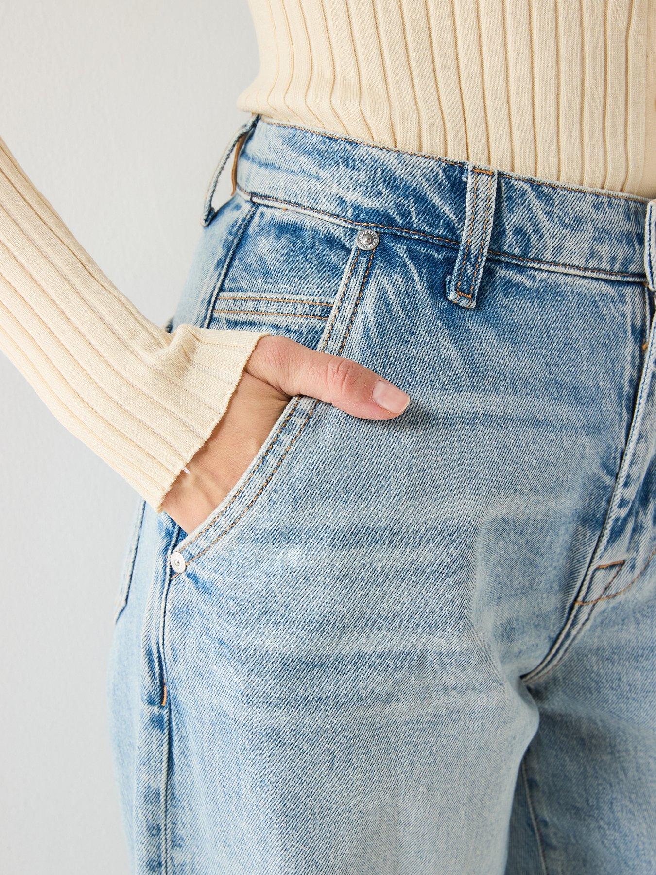 Image 6 of 6 of 7 FOR ALL MANKIND Bonnie Balloon Leg Trousers - Light Wash