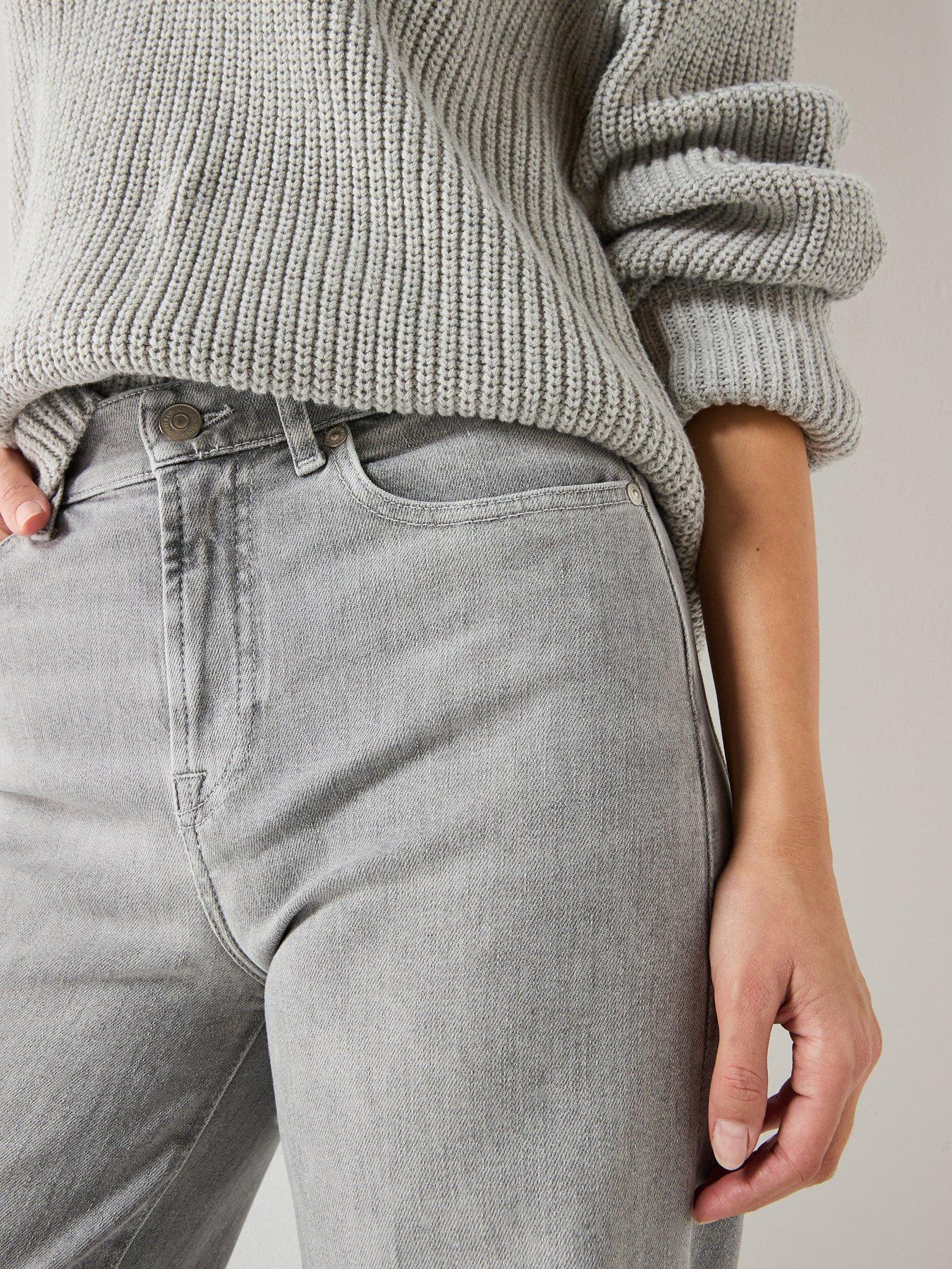 Image 4 of 6 of 7 FOR ALL MANKIND Lotta Wide Leg Jeans - Grey