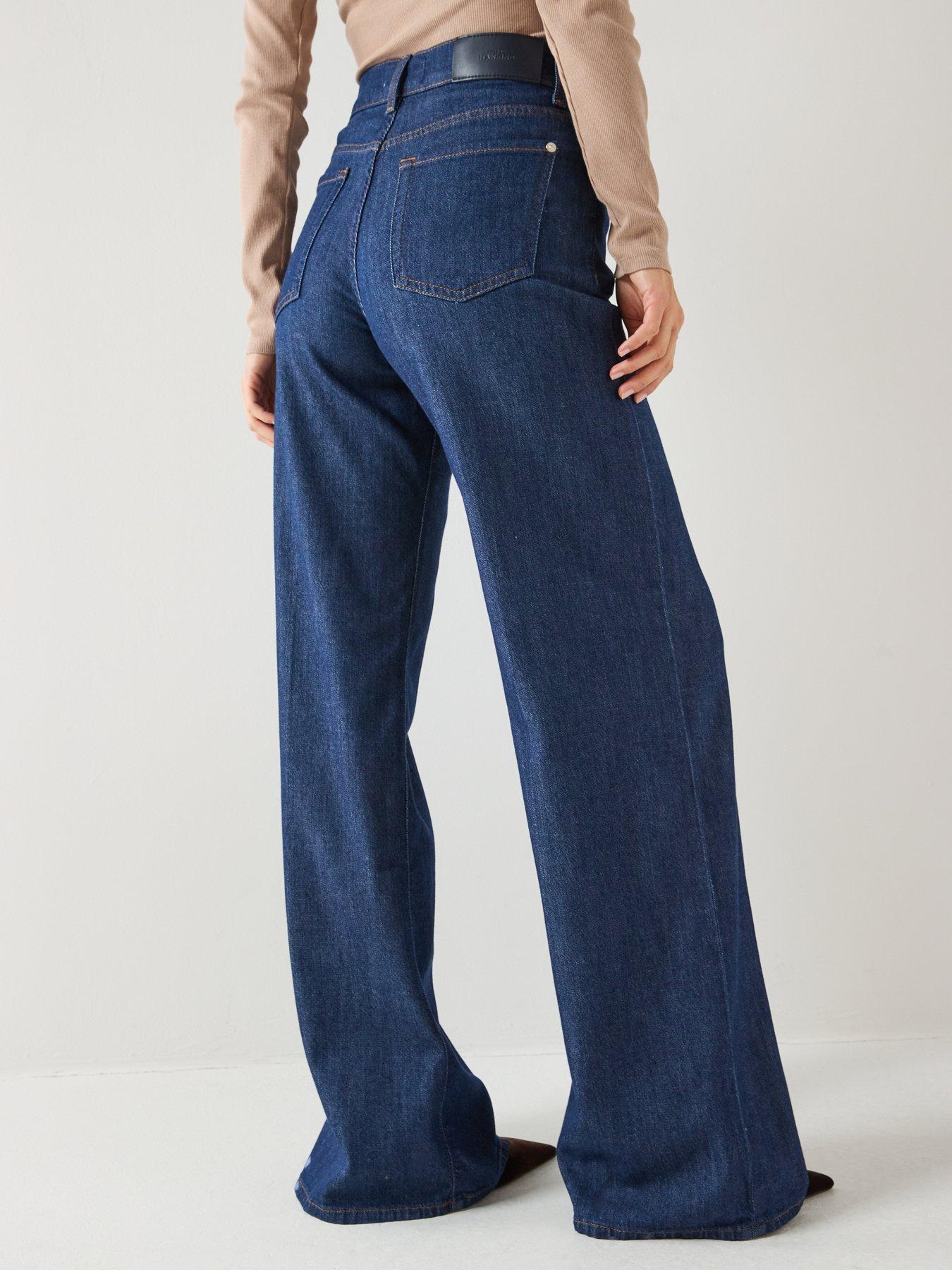 Image 2 of 6 of 7 FOR ALL MANKIND Lotta Wide Leg Jeans - Blue