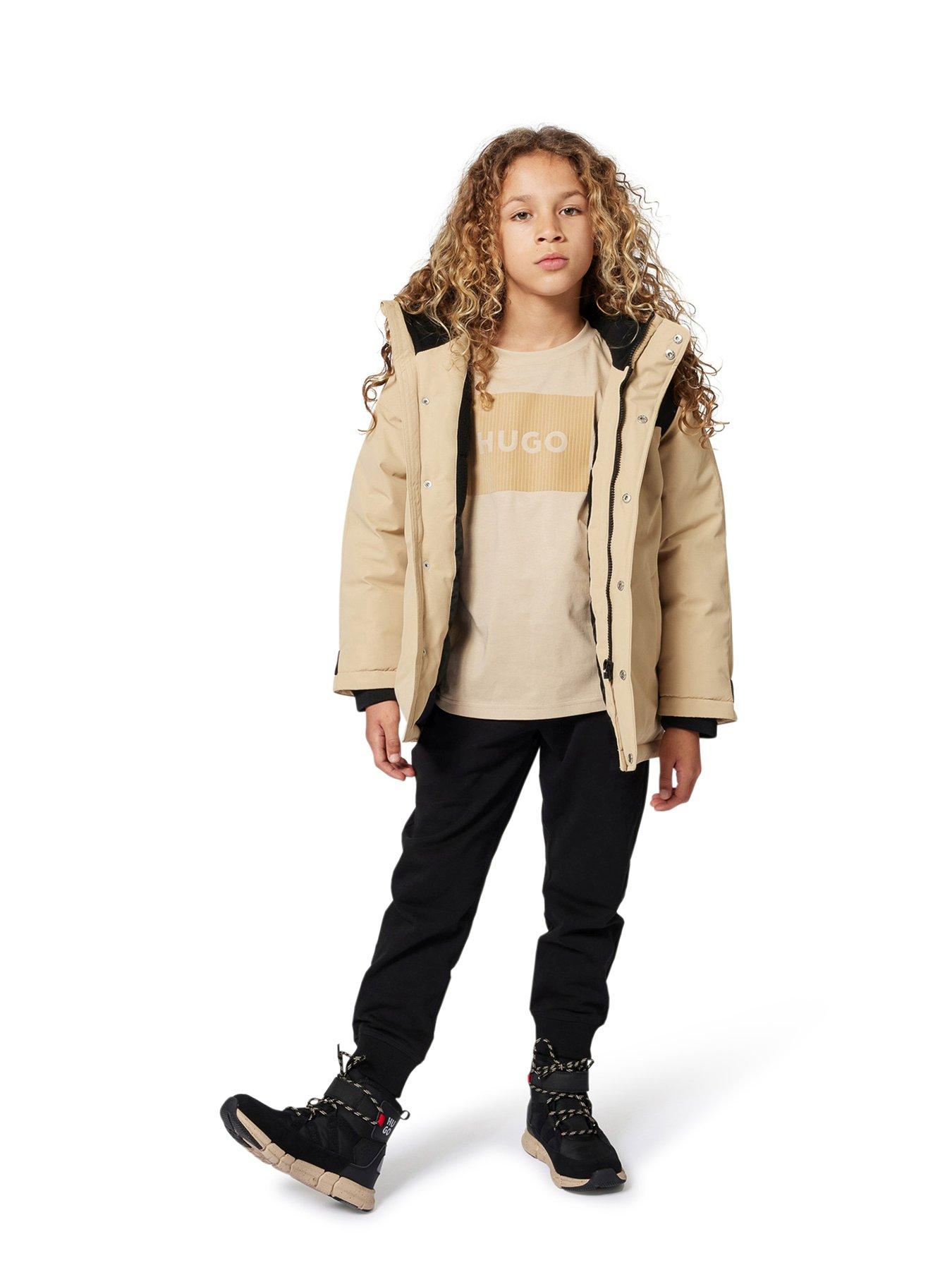 hugo-boys-hooded-parka-coat-beigeblackstillFront