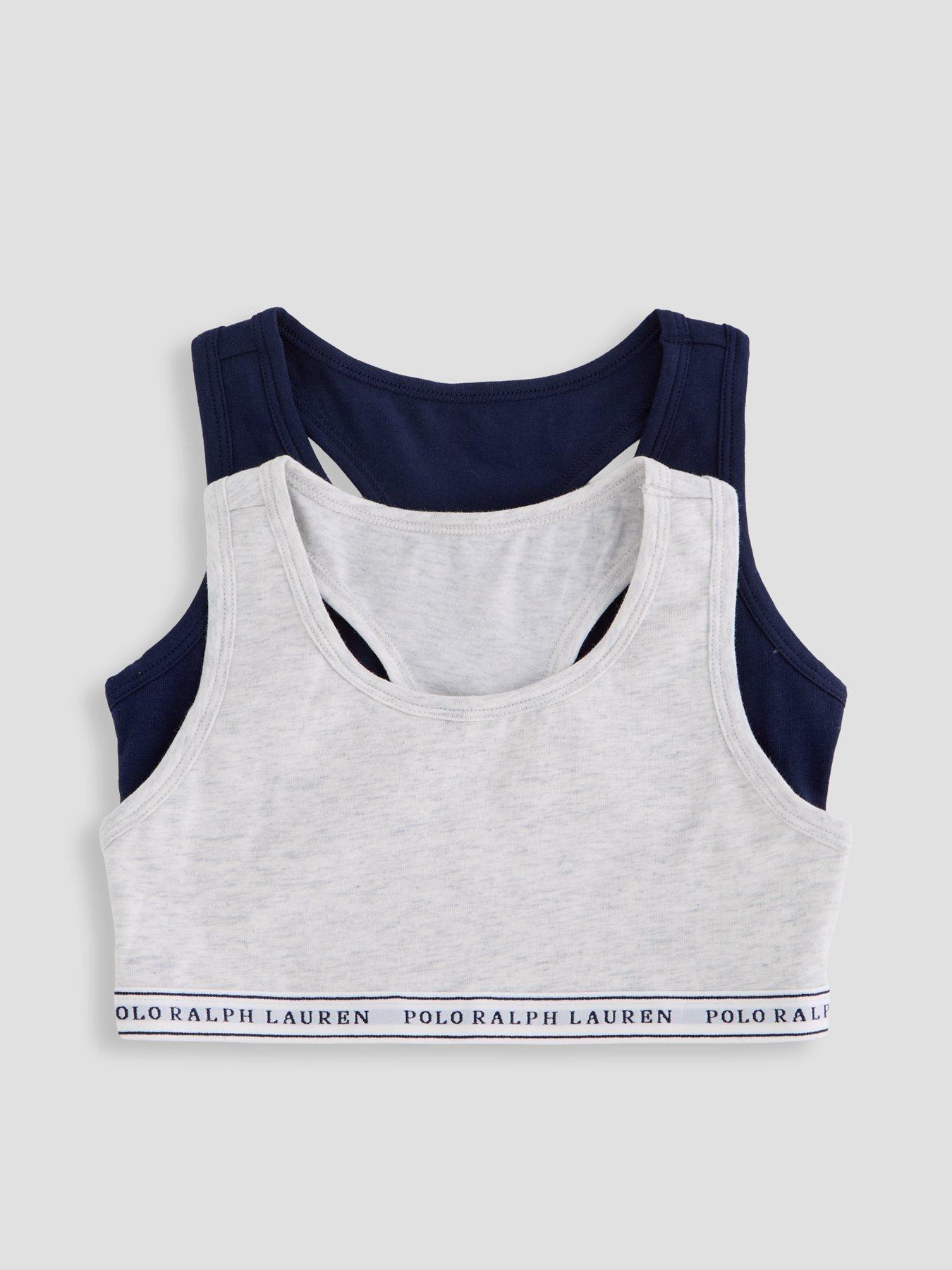 Polo Ralph Lauren Girls 2 Pack Bralette Set - Navy
