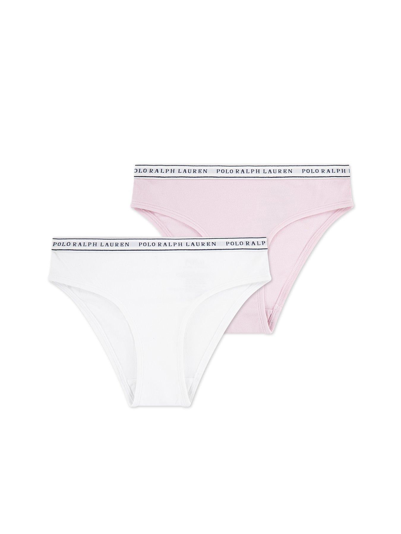 Polo Ralph Lauren Girls 2 Pack Bikini Brief Set - White