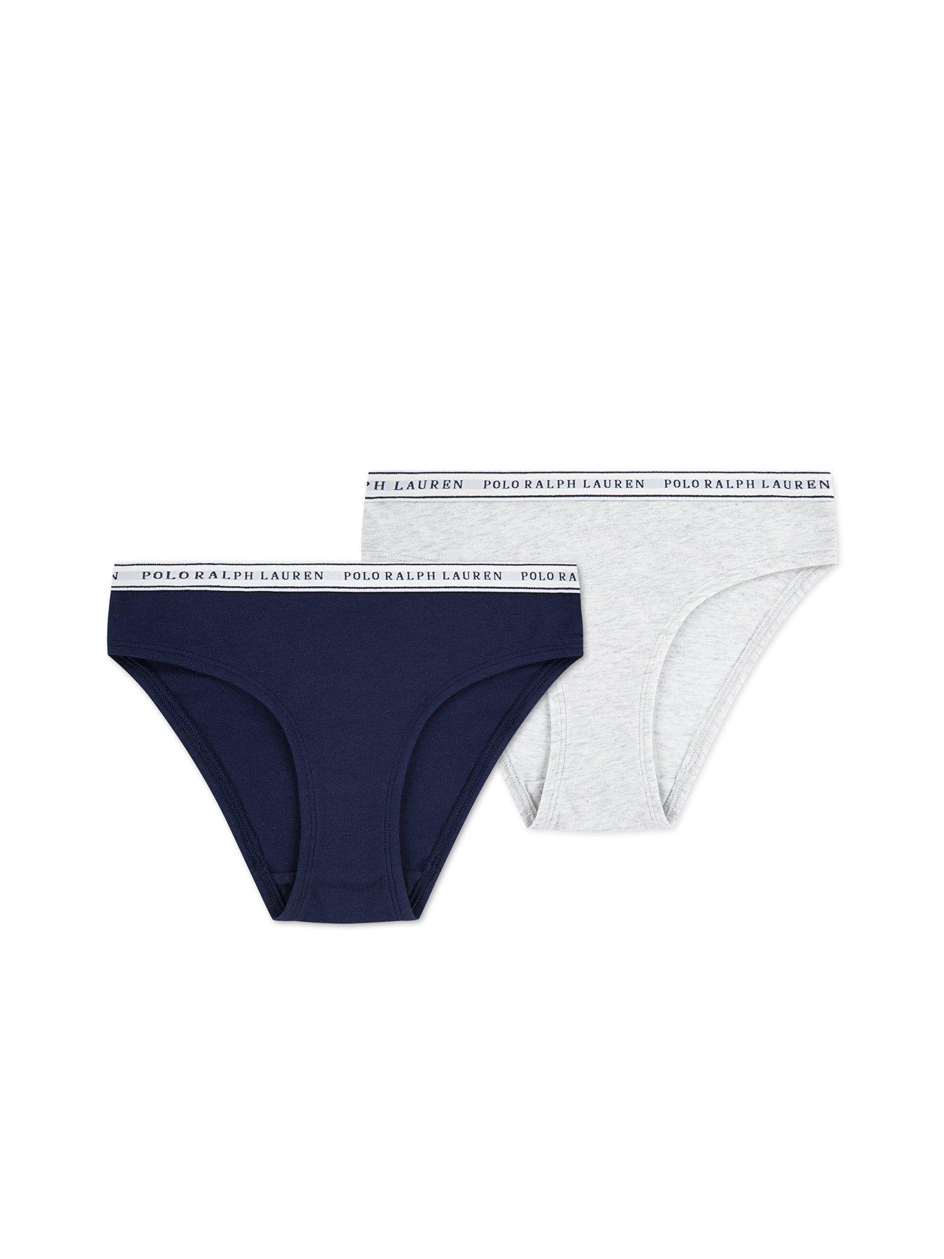 Polo Ralph Lauren Girls 2 Pack Bikini Brief Set - Navy