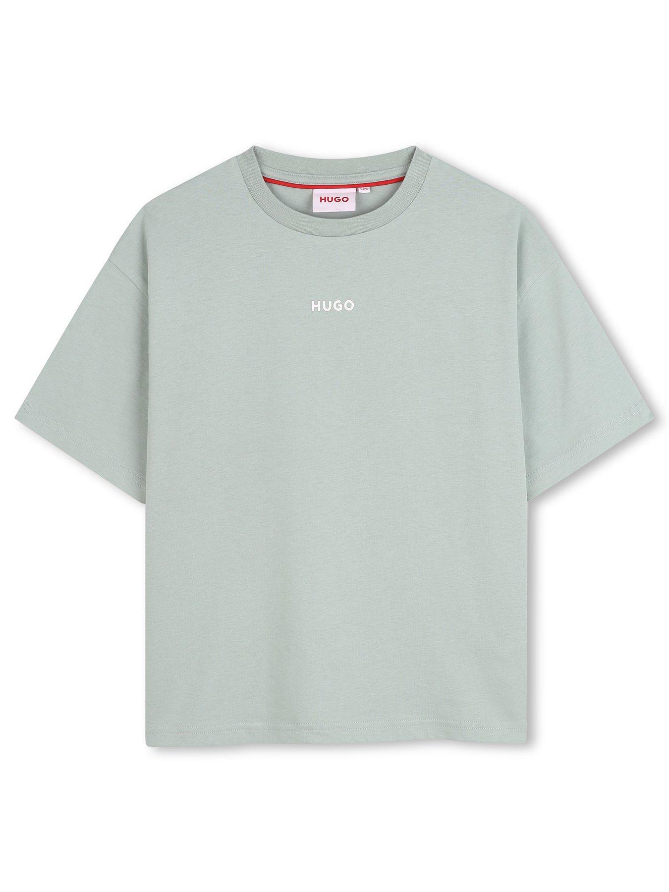 HUGO Boys Small Logo T-Shirt - Blue