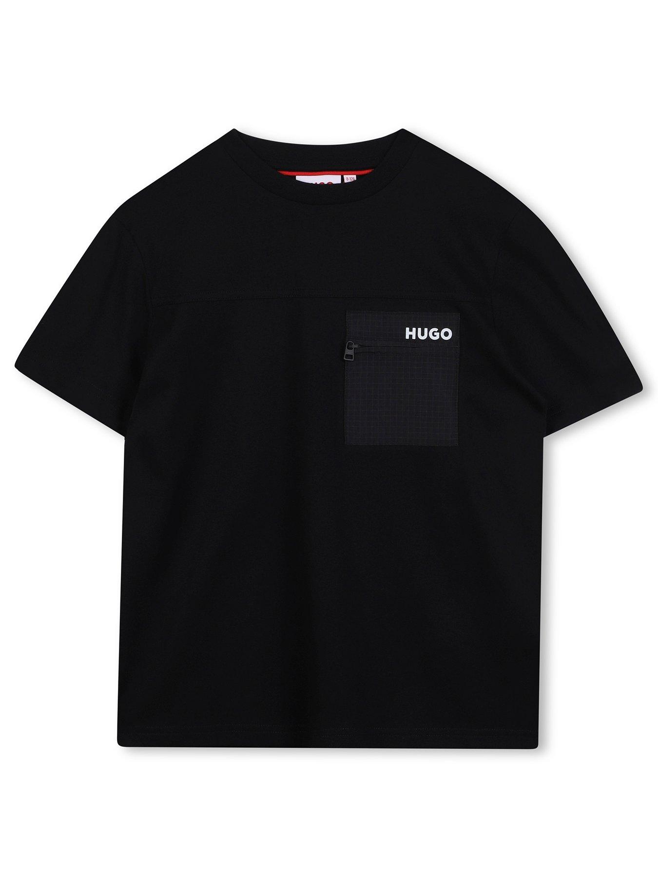hugo-boys-pocket-logo-t-shirt-black
