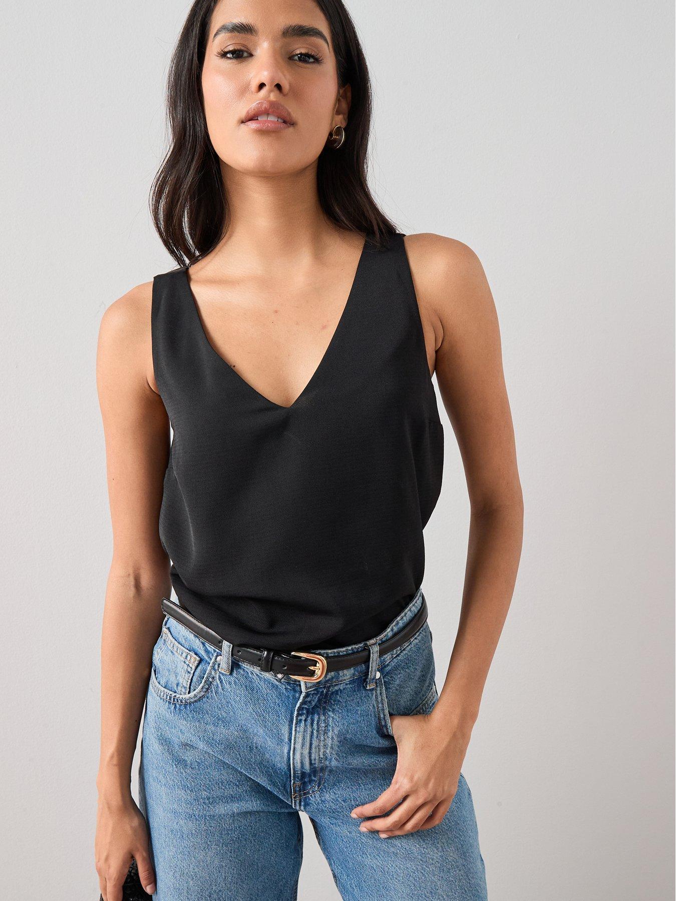 Image 1 of 6 of The Very Collection Cami Top - Black