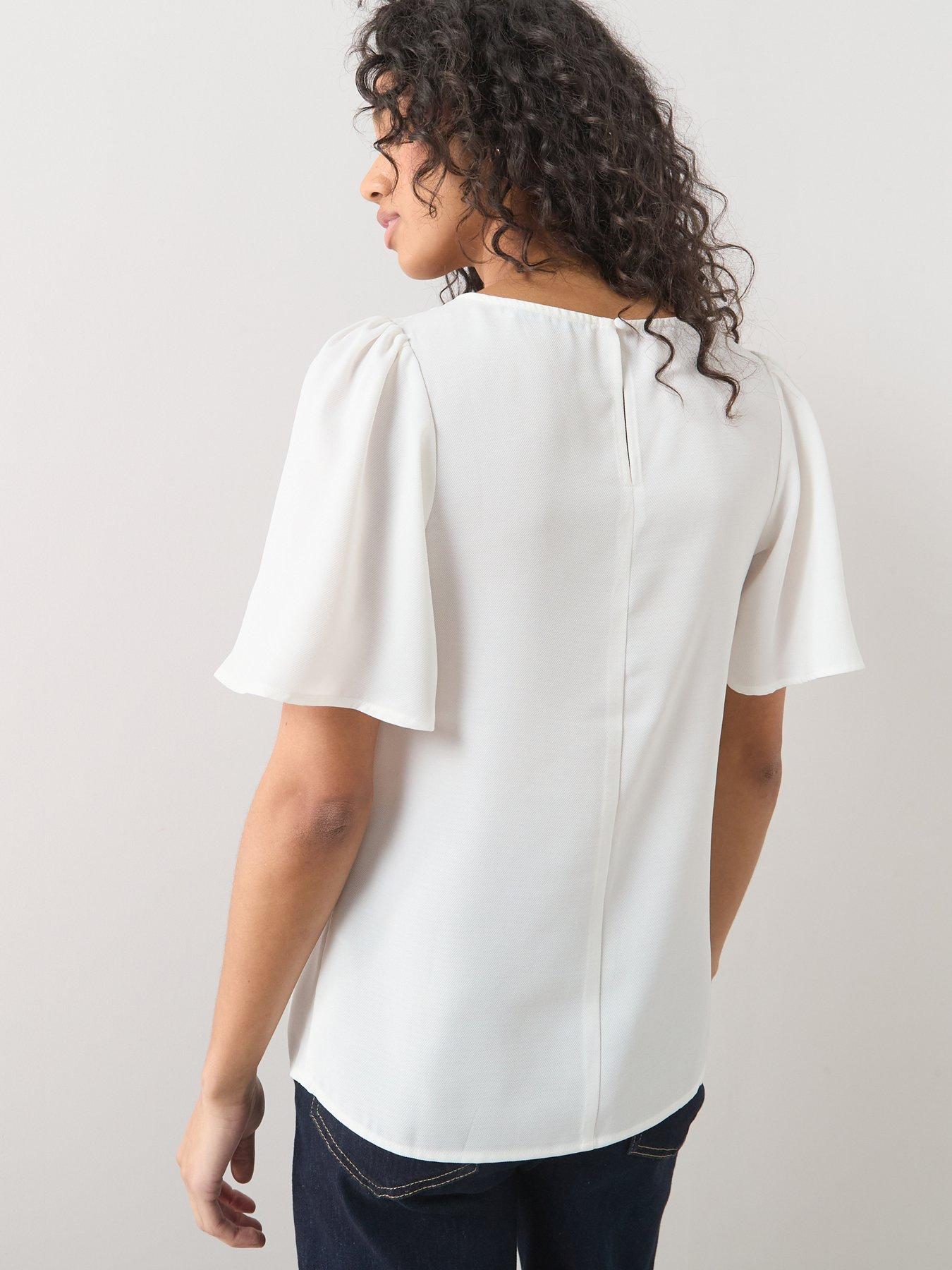 the-very-collection-angel-sleeve-plain-blouse-whitestillFront