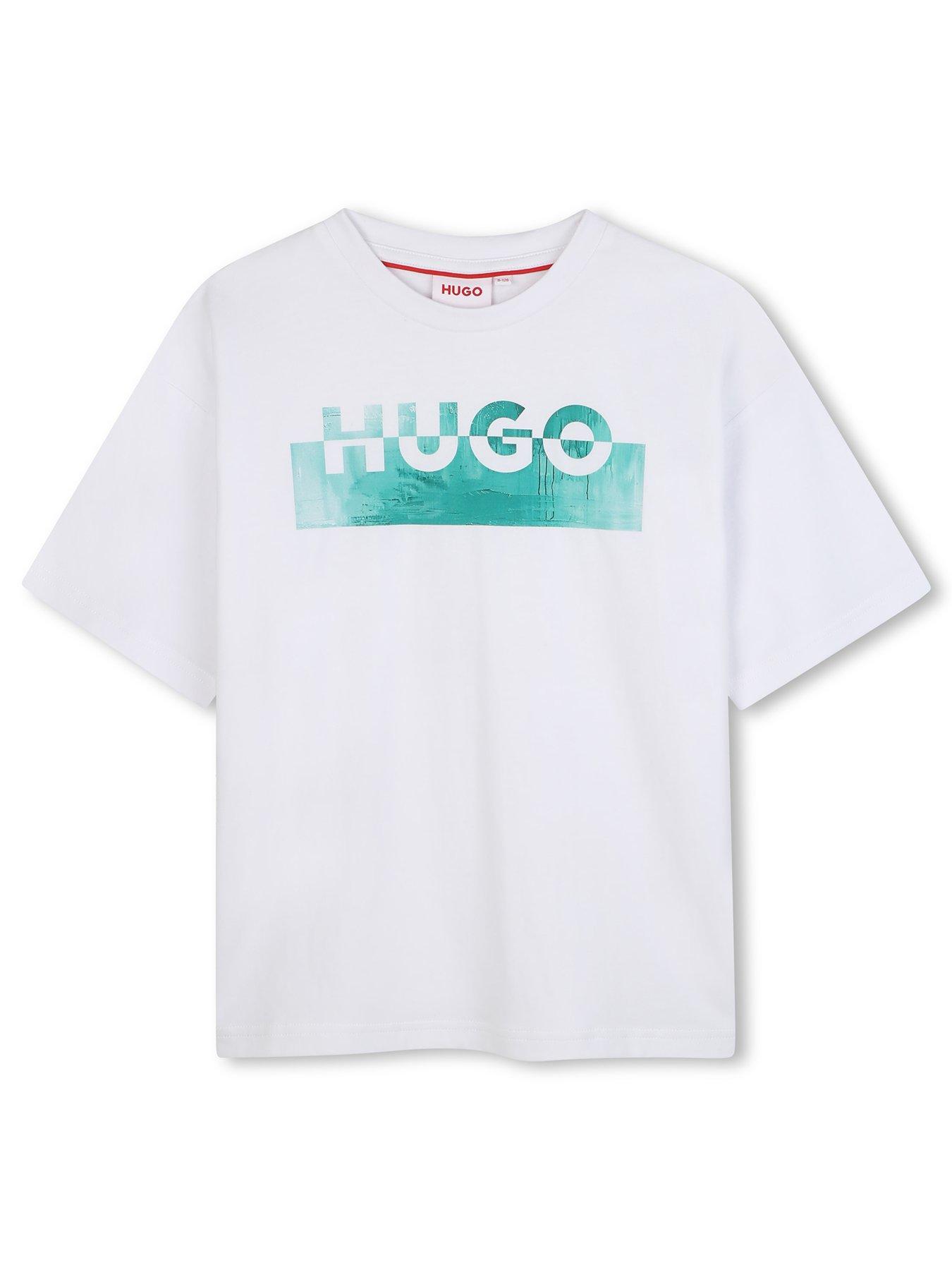 HUGO Boys Logo T-Shirt - White