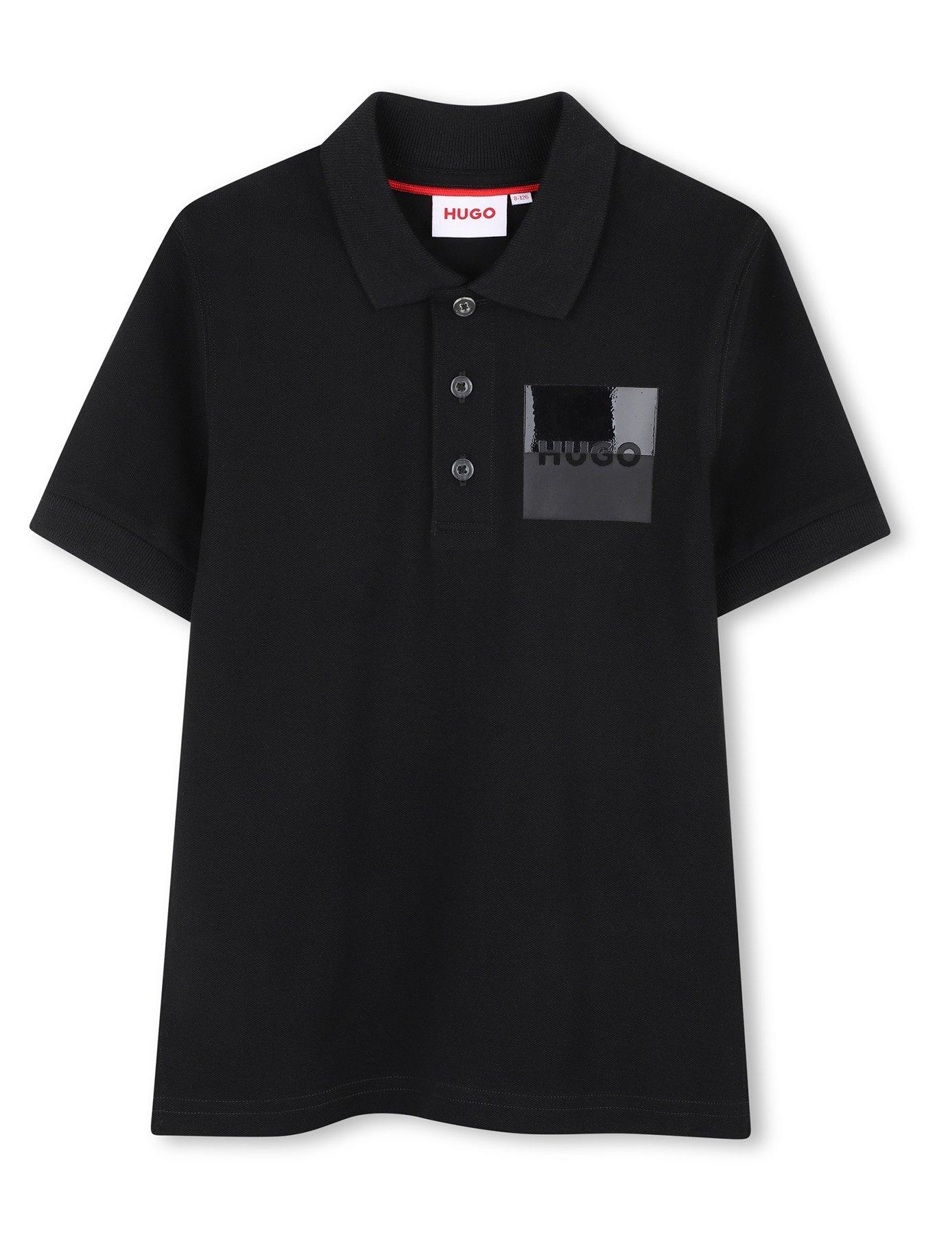 hugo-boys-logo-polo-shirt-black
