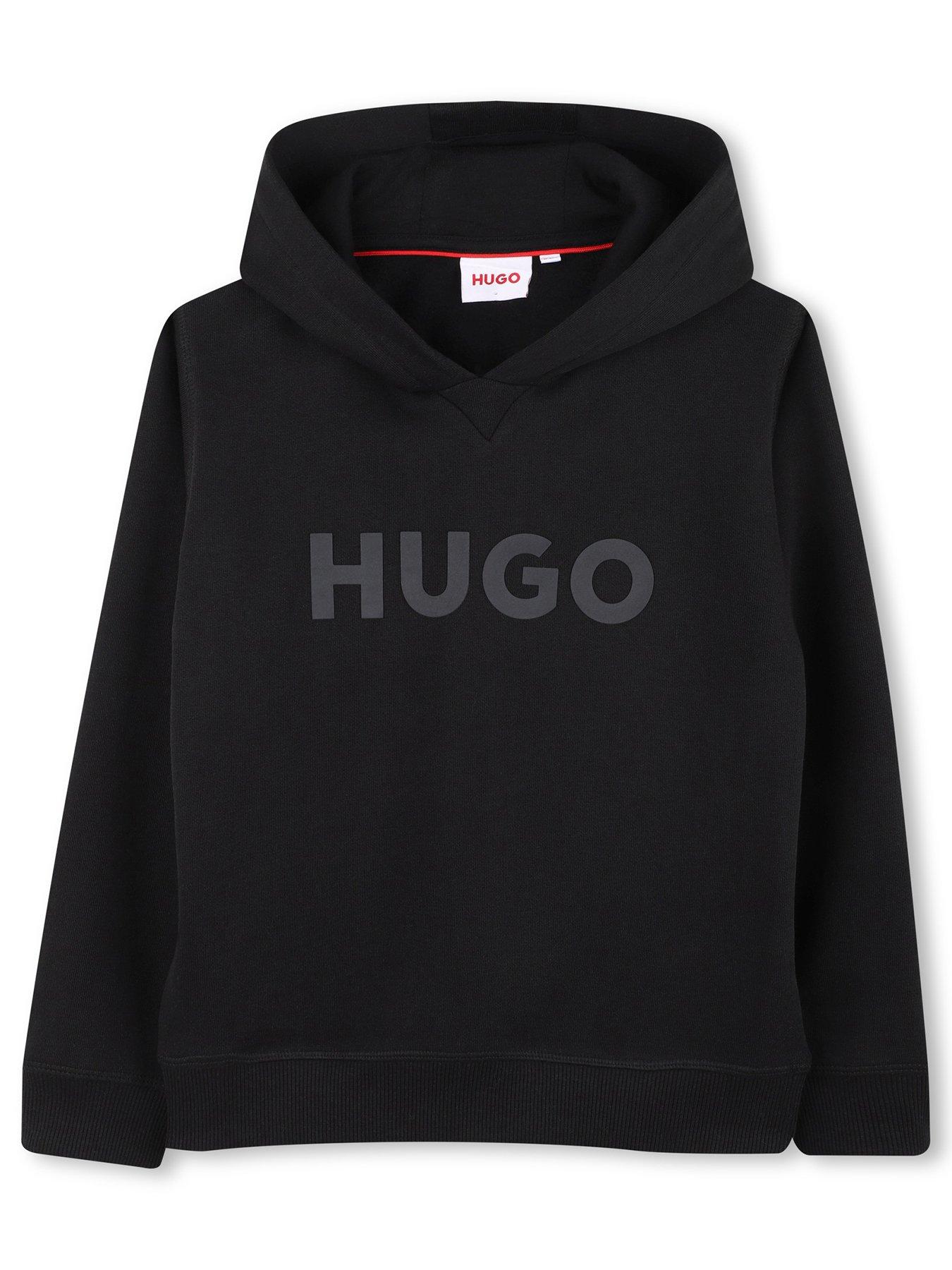 HUGO Boys Logo Hoodie - Black