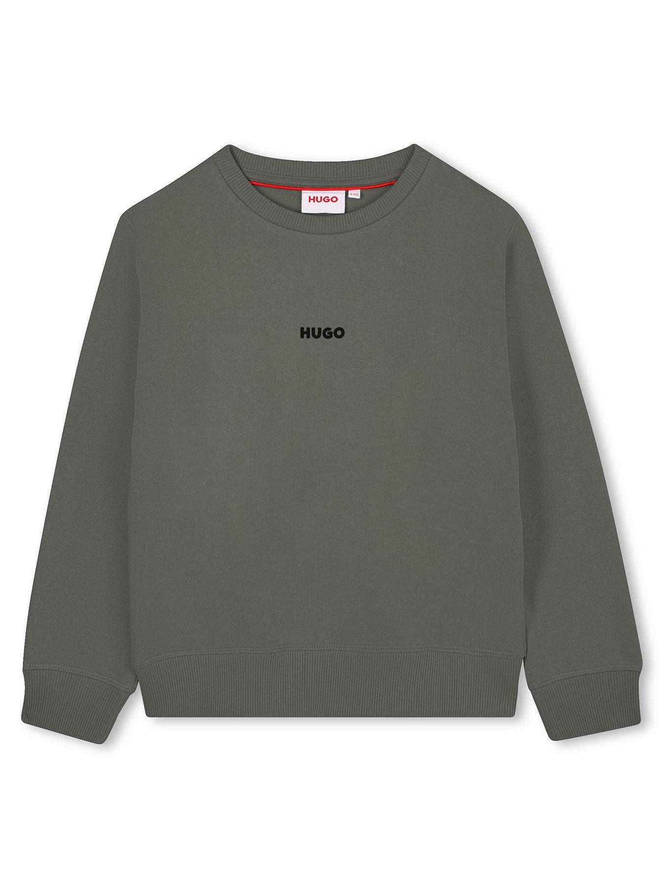 HUGO Boys Small Logo Sweatshirt - Khaki