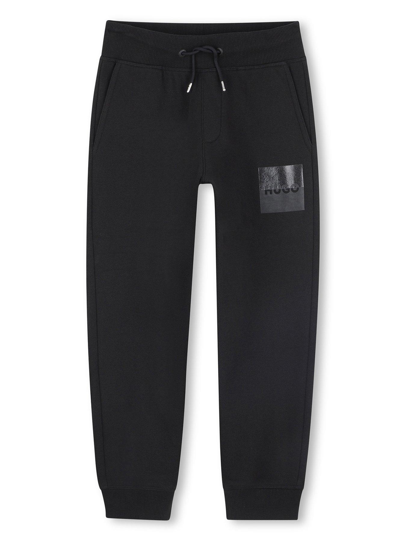 hugo-boys-logo-sweat-pants-black