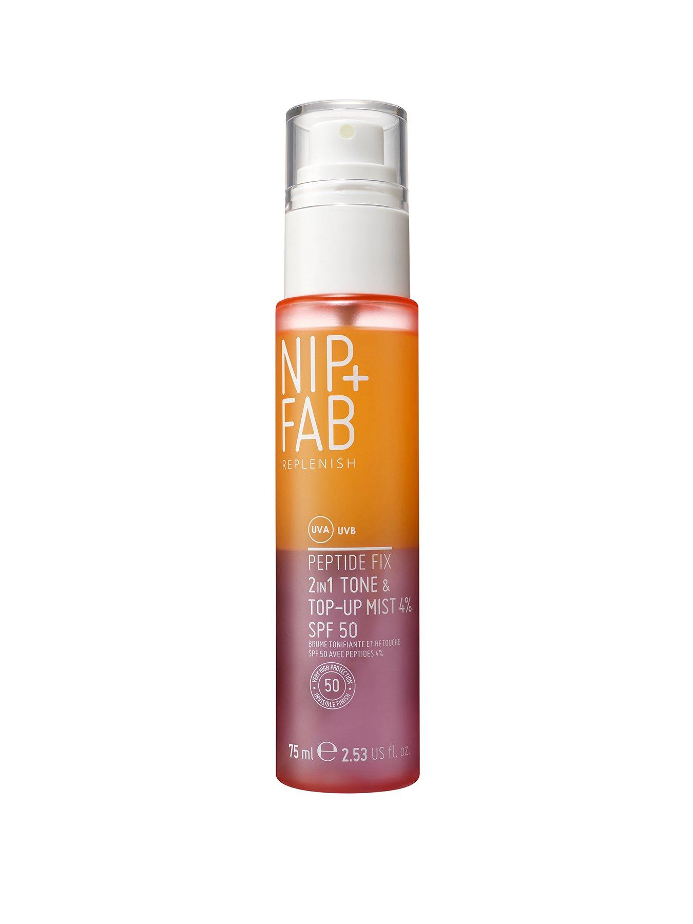 Image 1 of 6 of Nip + Fab Peptide Fix 2-in-1 Tone & Top Up SPF 50 Mist  4% 75ml