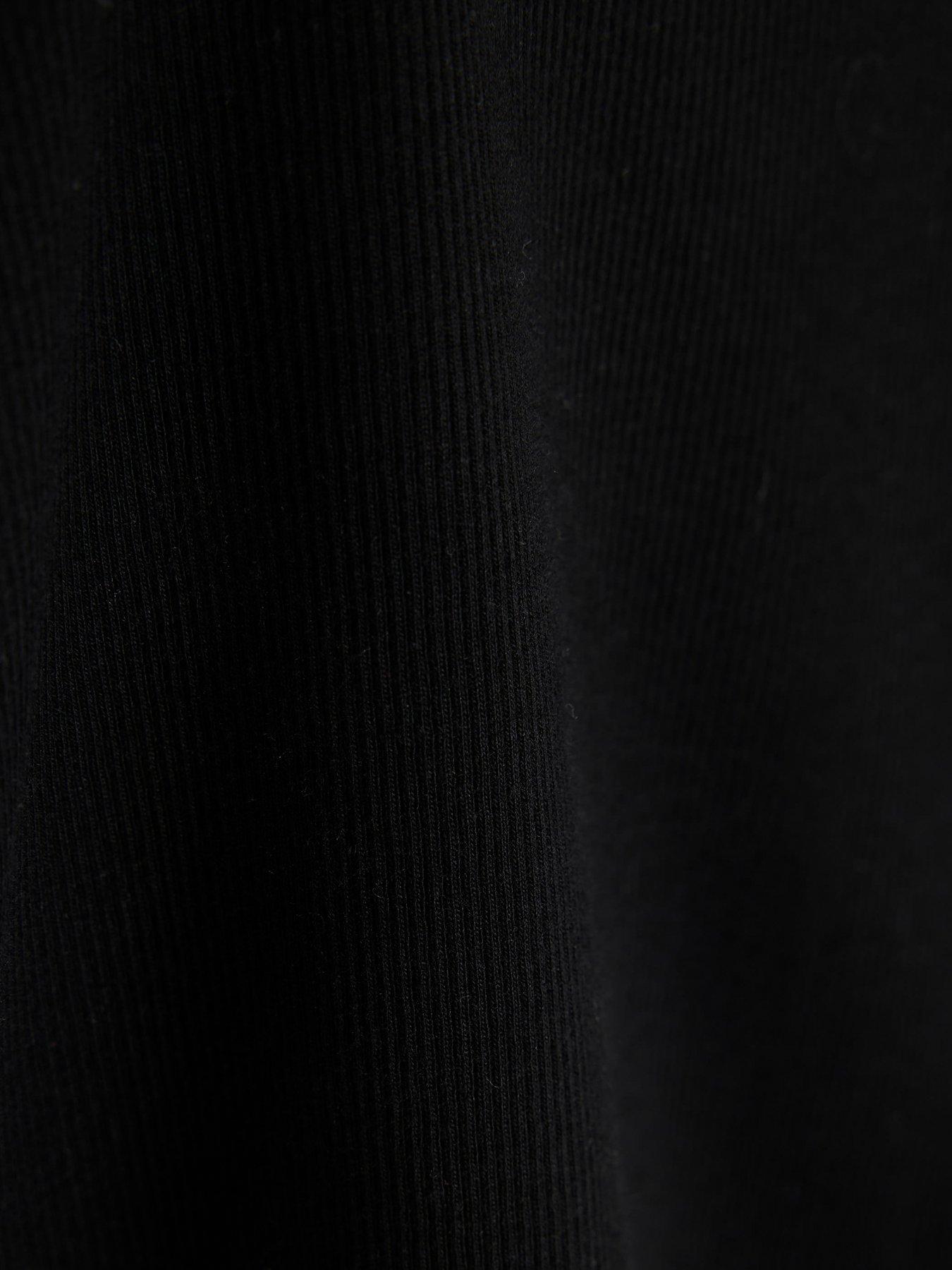 river-island-older-girls-ribbed-waistband-top-blackdetail