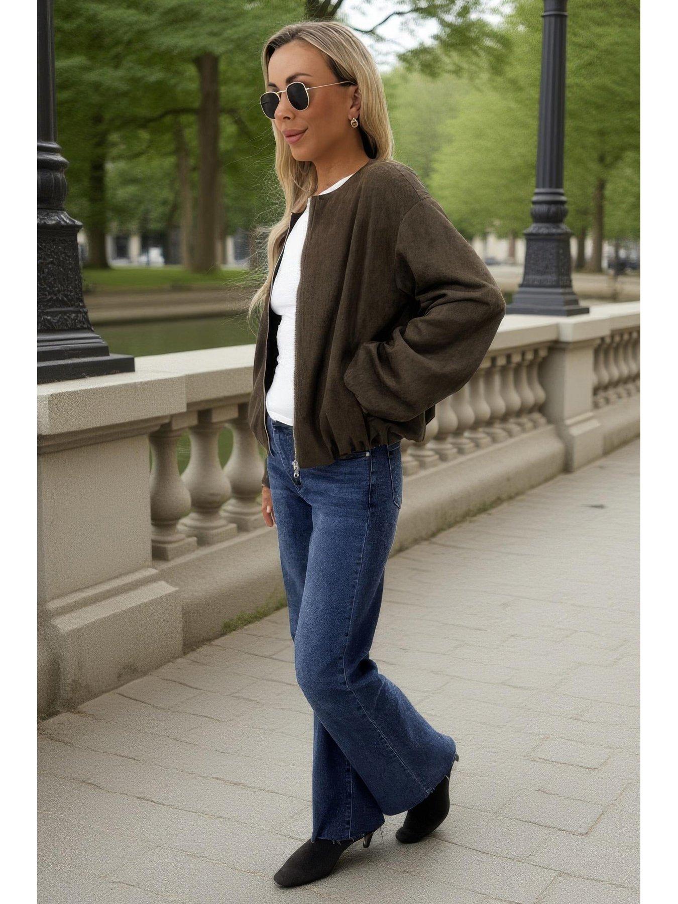 ax-paris-khaki-suedette-jacket-greenoutfit