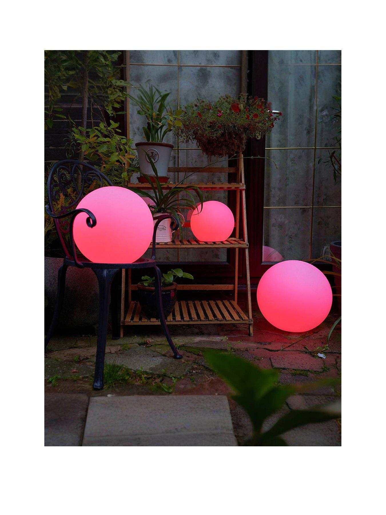 undefined Toka Pair of Colour Changing Rechargeable Ball Lights with Remote Control
