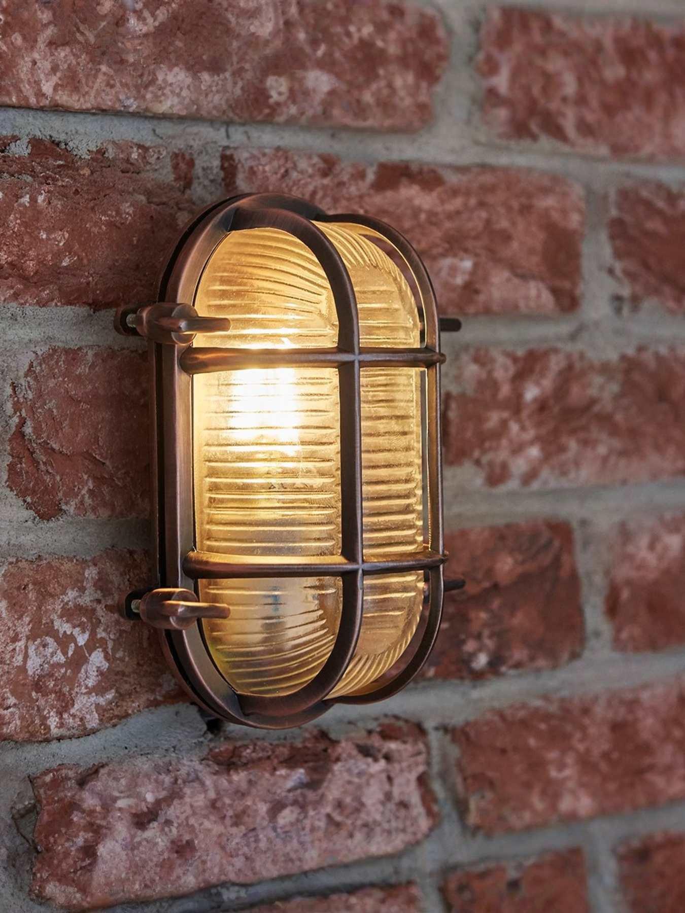 undefined Bow IP64 Oval Copper Nautical Bulkhead