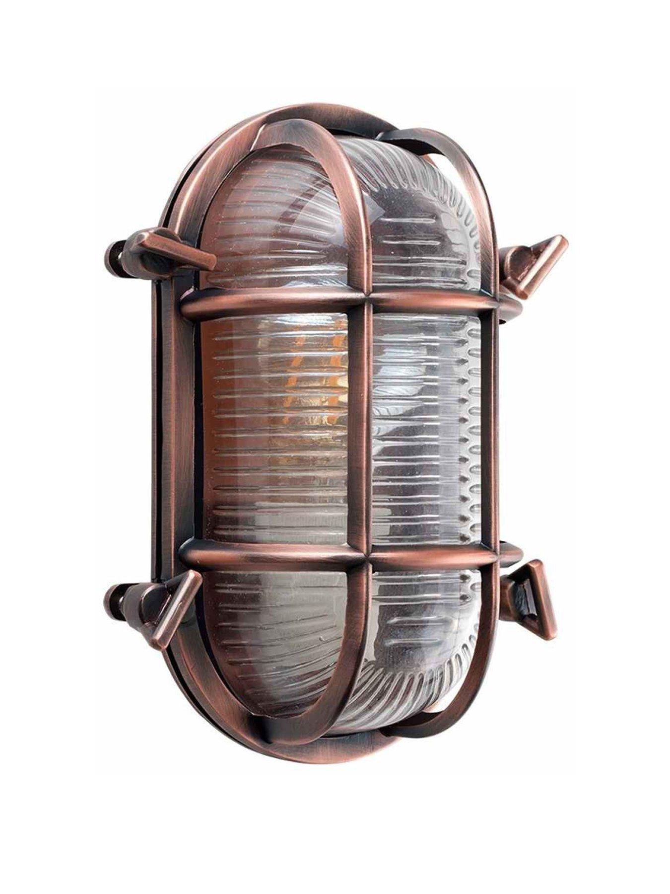 undefined Bow IP64 Oval Copper Nautical Bulkhead