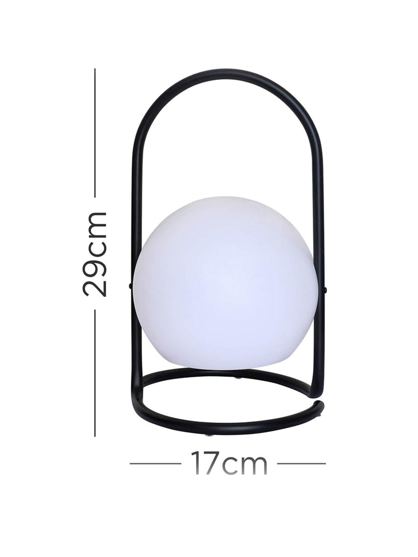 Image 3 of 6 of ValueLights Corte White Globe LED Colour Changing Rechargeable Table Light