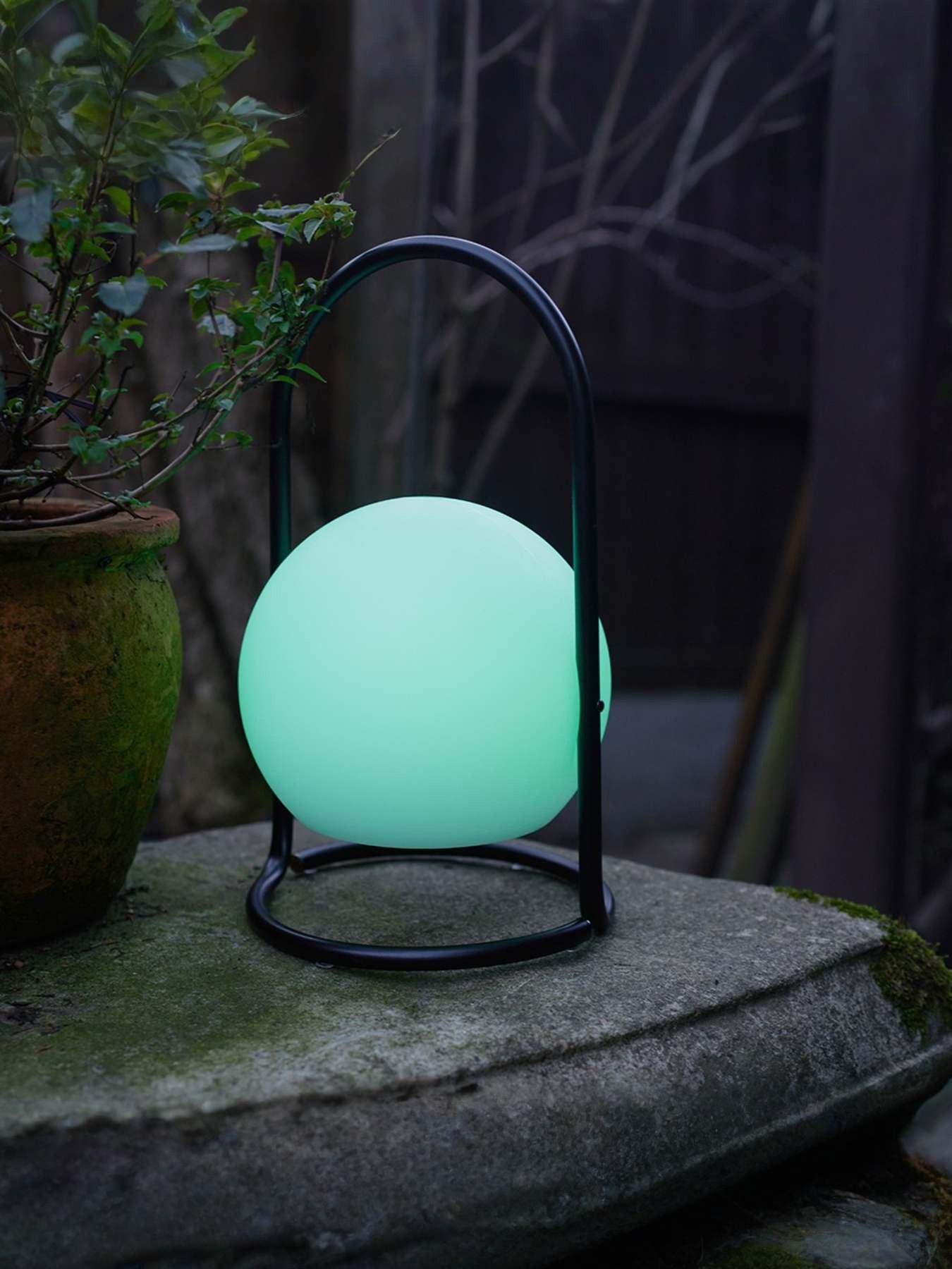 Image 4 of 6 of ValueLights Corte White Globe LED Colour Changing Rechargeable Table Light