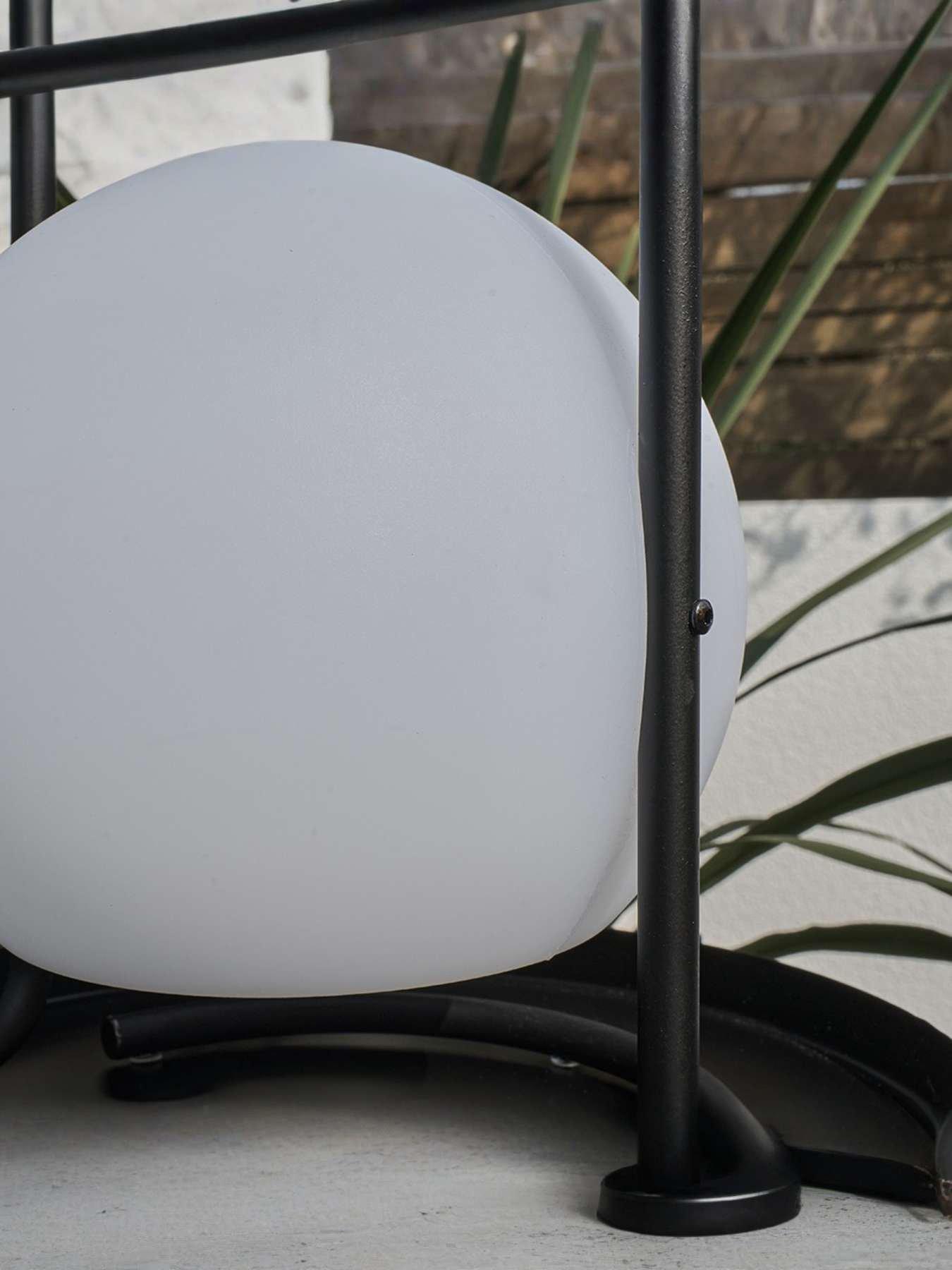 Image 5 of 6 of ValueLights Corte White Globe LED Colour Changing Rechargeable Table Light