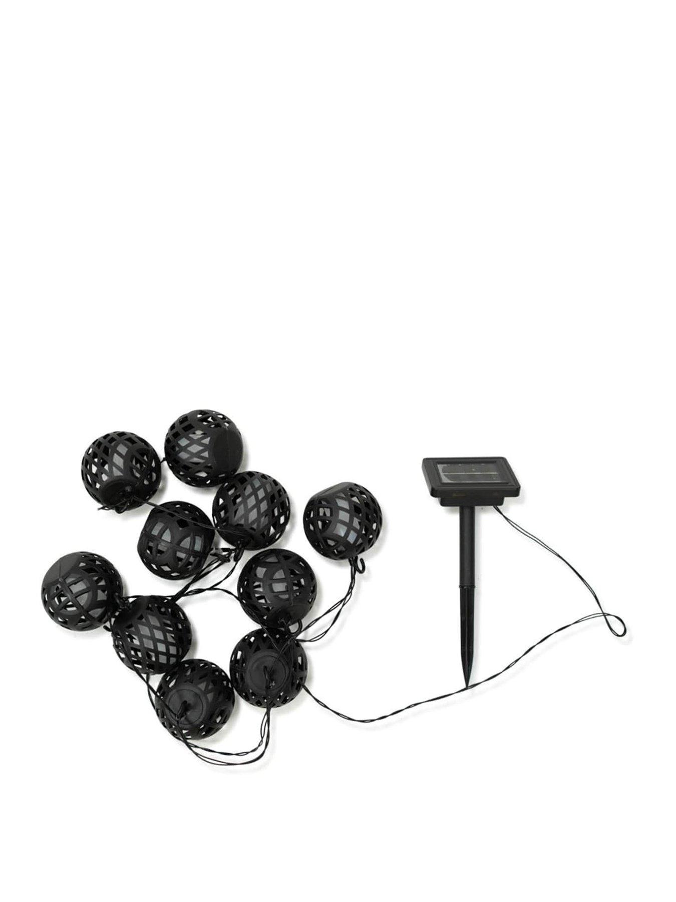 Image 2 of 4 of ValueLights Flame Effect Lantern Solar String Lights - Set of 10