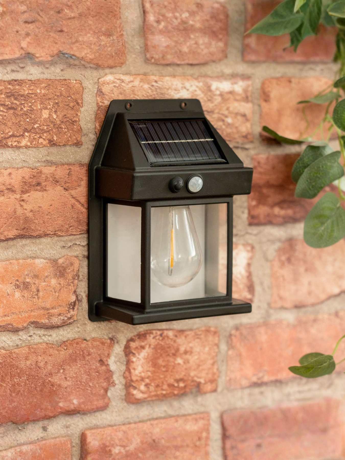 undefined PIR Motion Sensor Solar Wall and Fence Lights - Set of 4