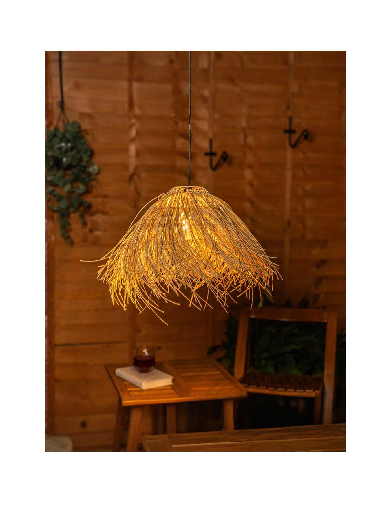 valuelights-natural-grass-solar-powered-hanging-pendant-lightstillFront