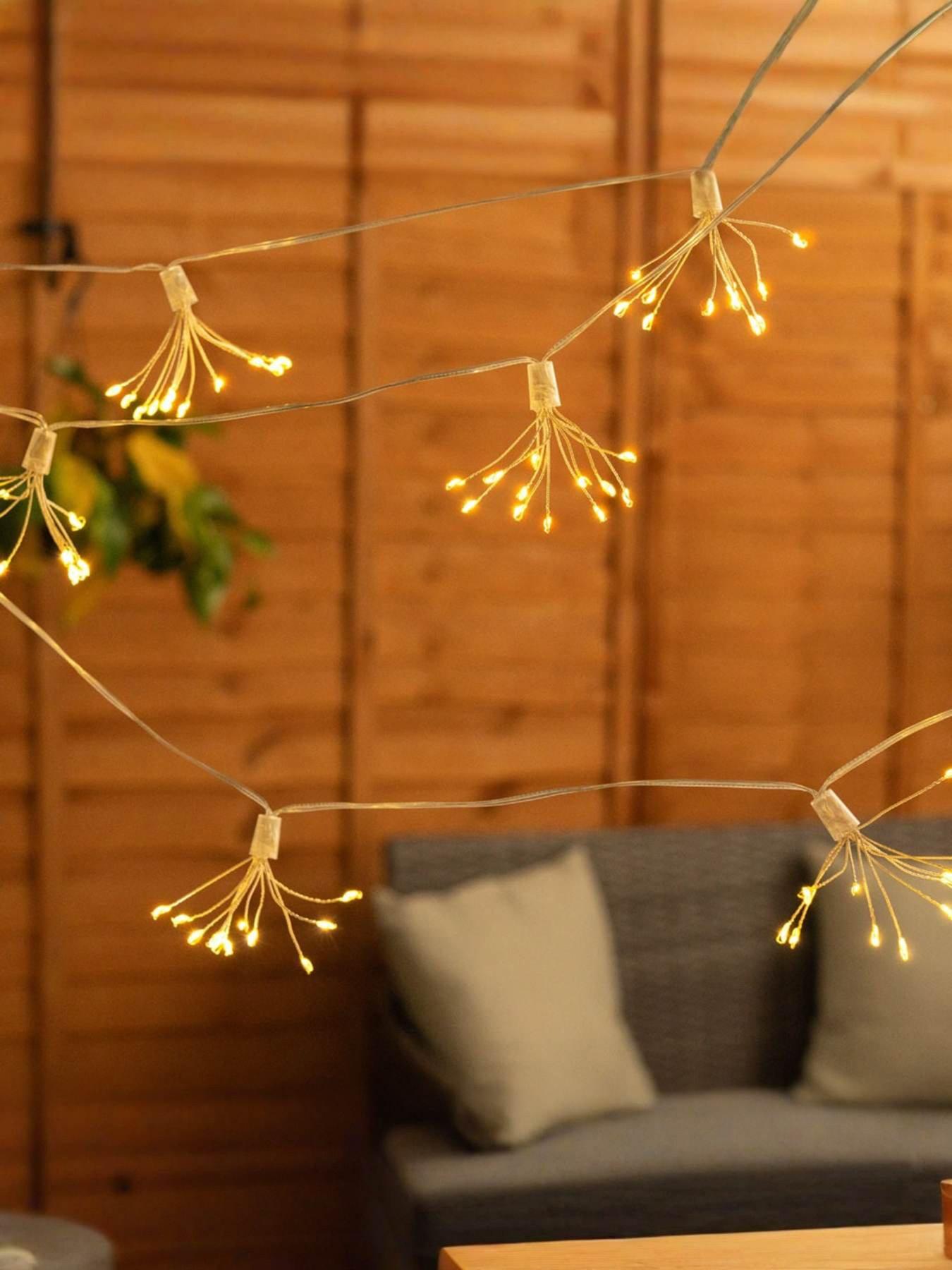 ValueLights Firework Starburst Solar Powered Fairy String Lights - Set of 10