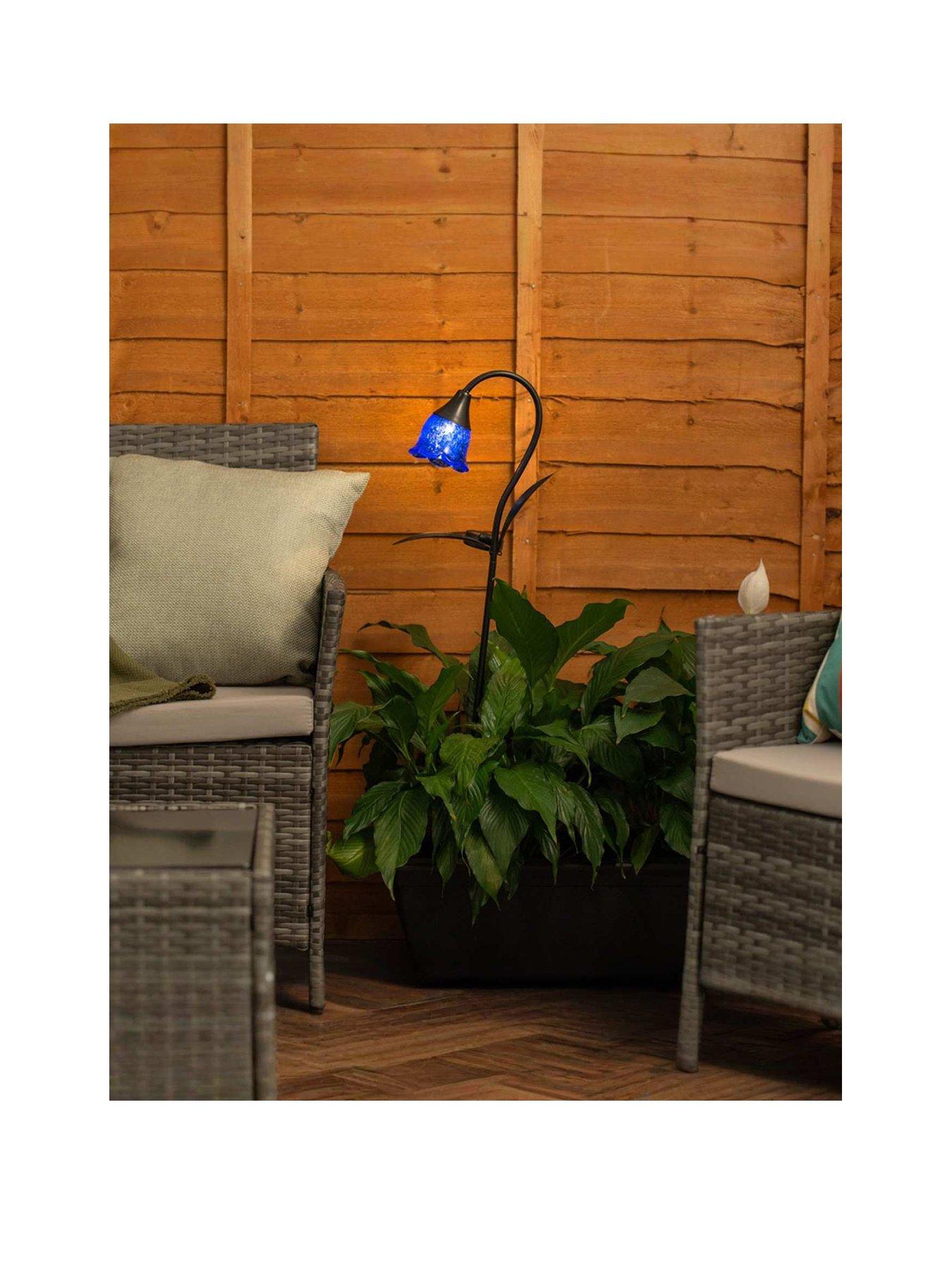 Image 2 of 4 of ValueLights Blue Tulip Flower Solar Powered Stake Light