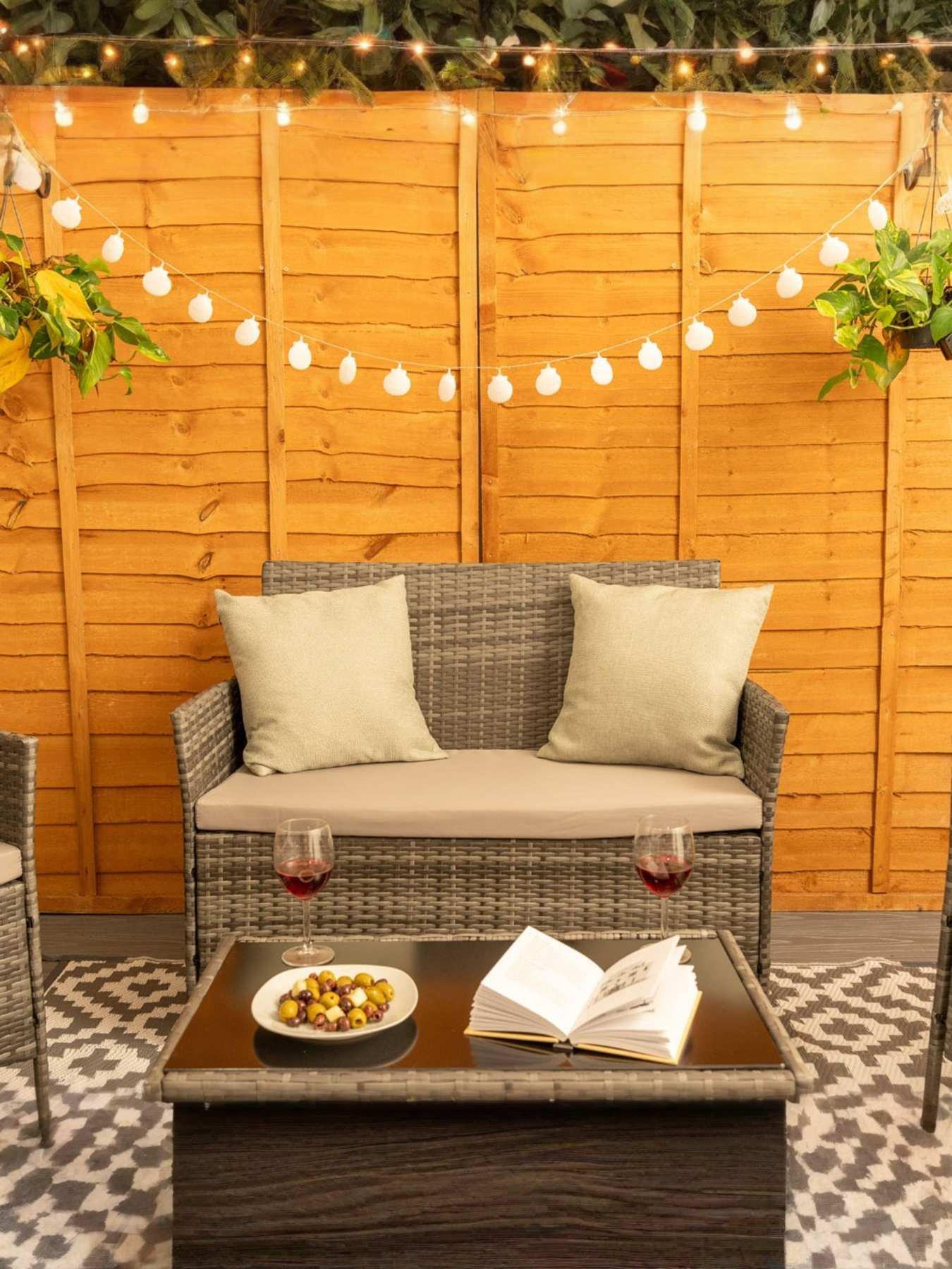 undefined White Seashell LED Solar String Lights - Set of 20