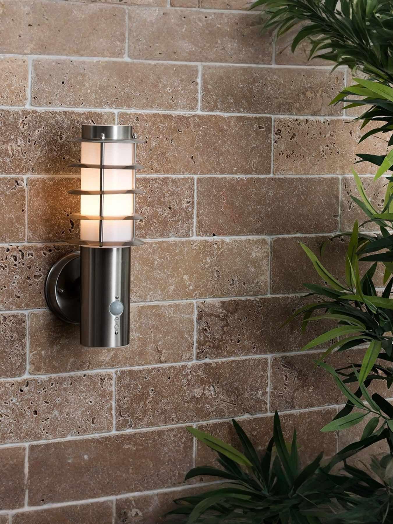 undefined Wharf Stainless Steel IP44 PIR Outdoor Wall Lantern