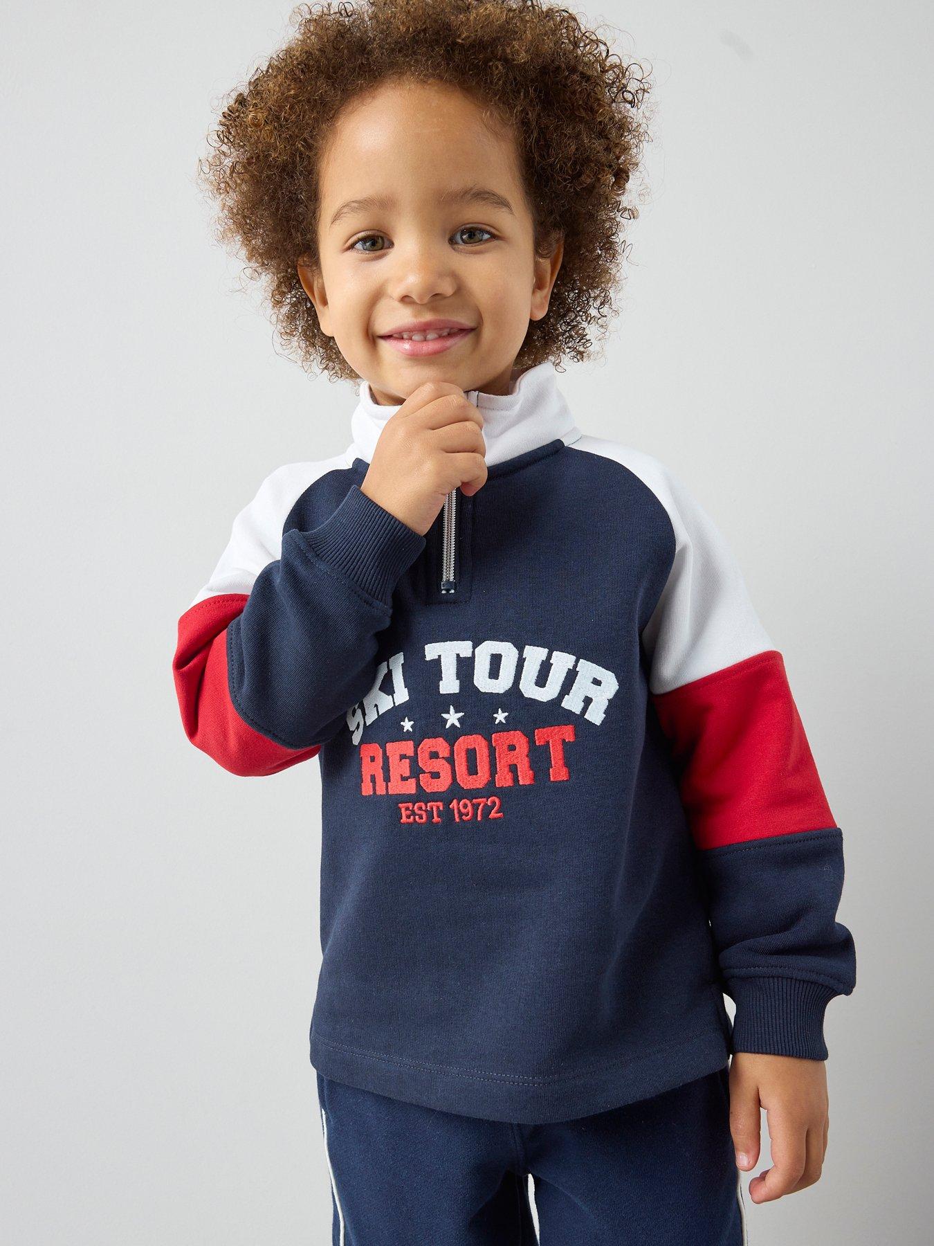 The Very Collection Boys City Ski Funnel Neck Sweatshirt - Multi