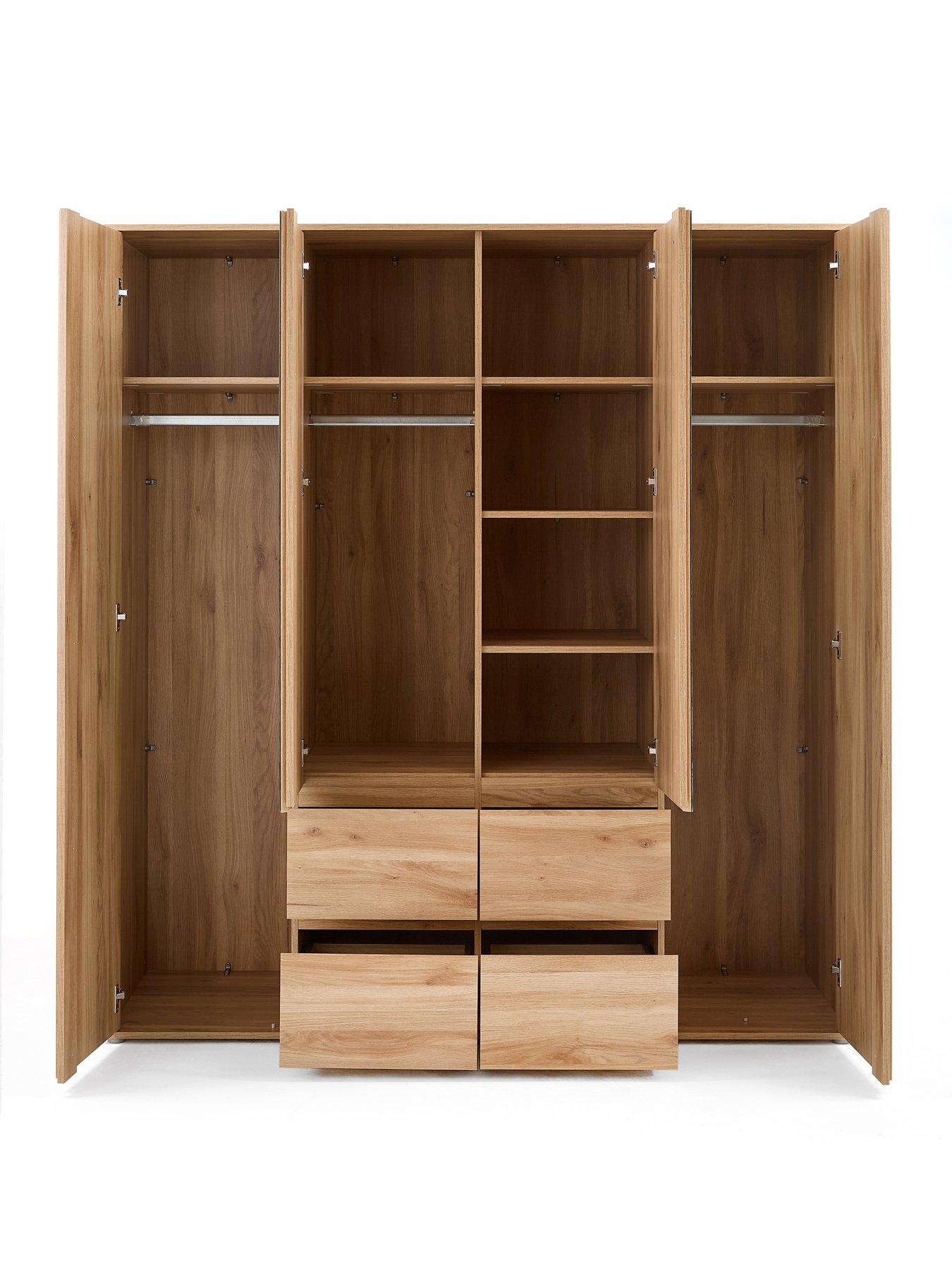 Image 4 of 7 of The Very Collection Lisson 4 Door Combi Wardrobe