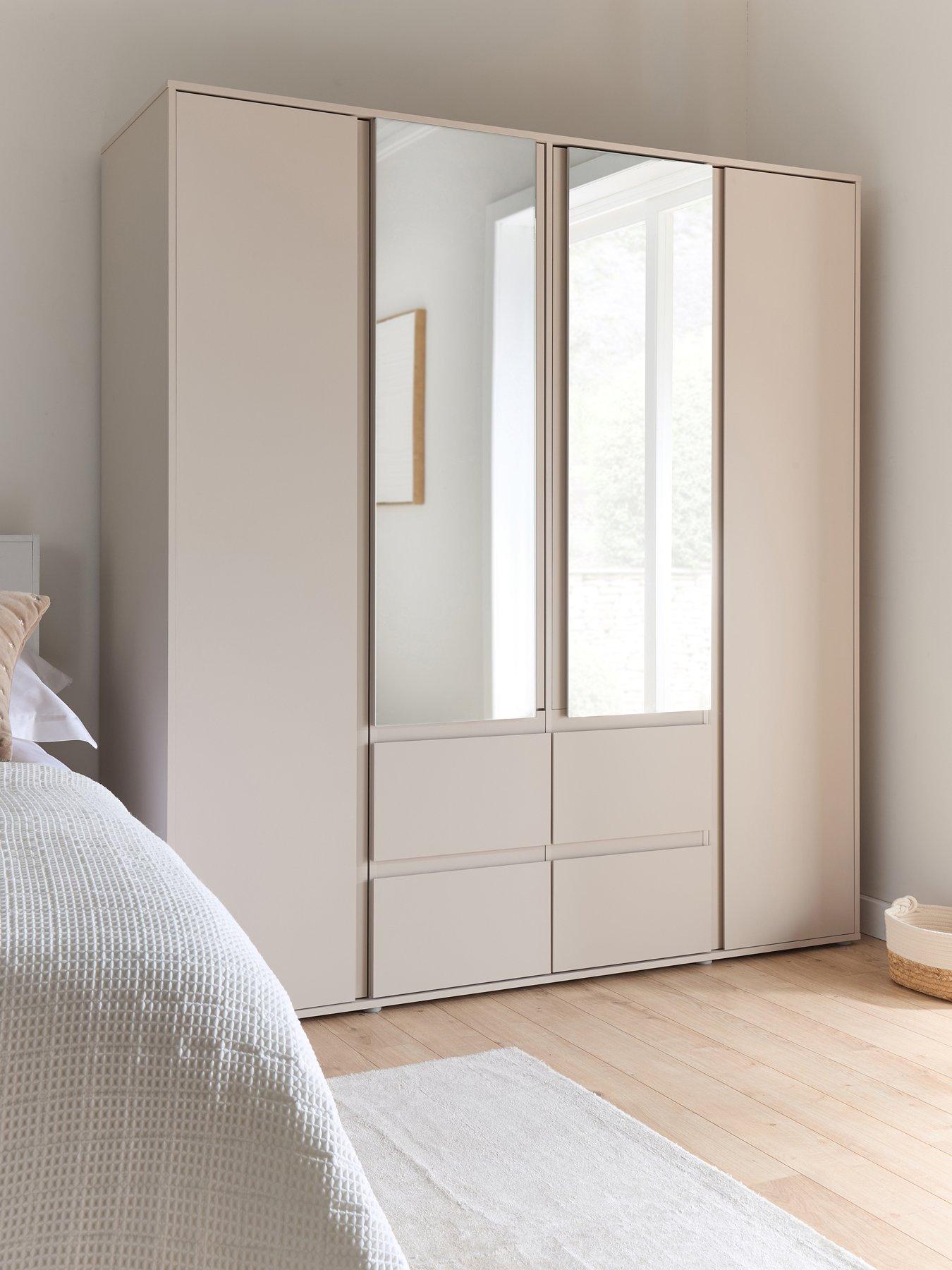 The Very Collection Lisson 4 Door Combi Wardrobe - Oatmeal - FSC® Certified