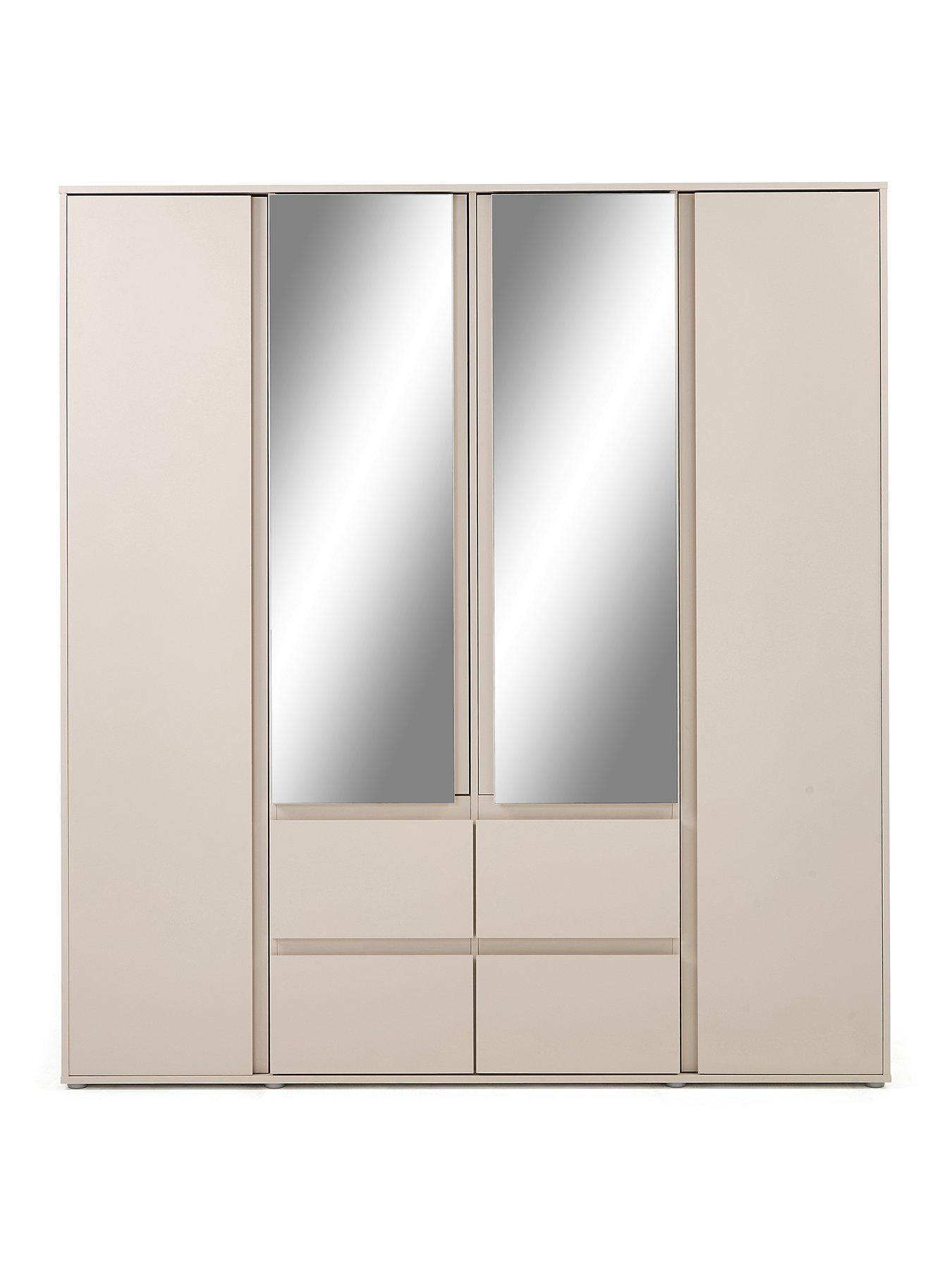 The Very Collection Lisson 4 Door Combi Wardrobe - Oatmeal - FSC ...