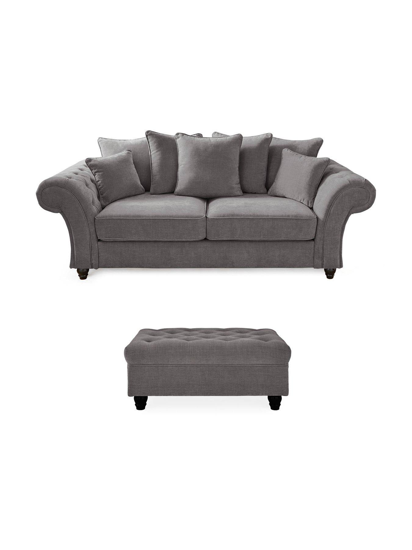 Very Home Windsor 3 Seater + Footstool