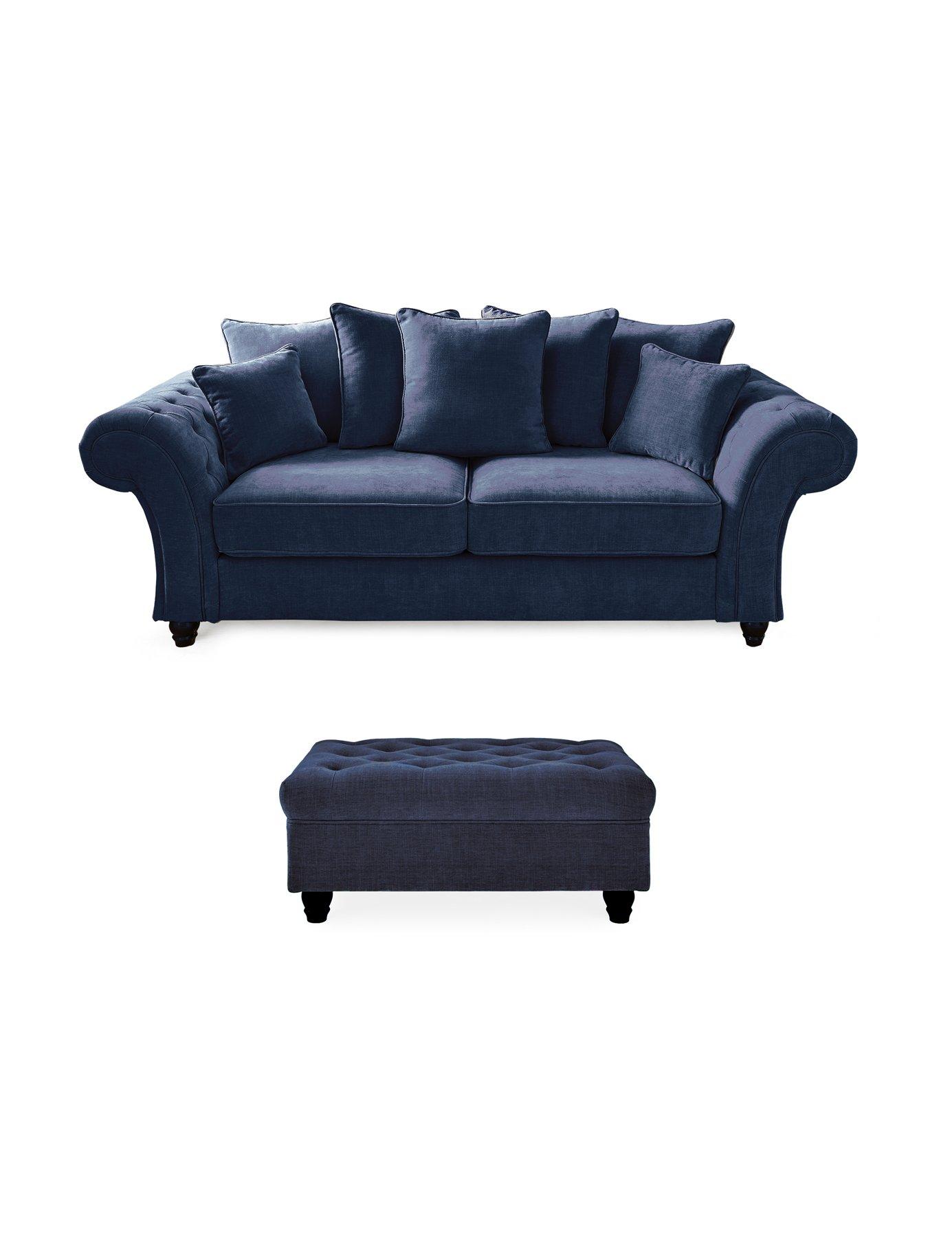 Very Home Windsor 3 Seater + Footstool