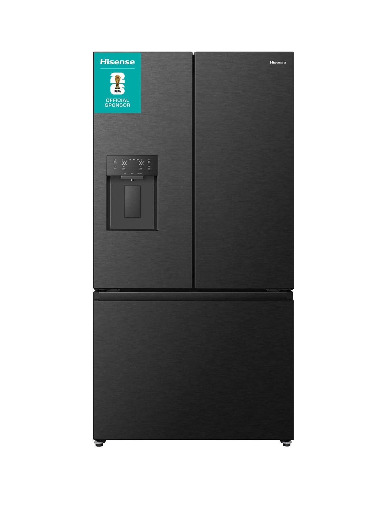 Hisense Hisense RF815N4SEFE Plumbed Frost Free American Fridge Freezer - Black Stainless Steel - E Rated