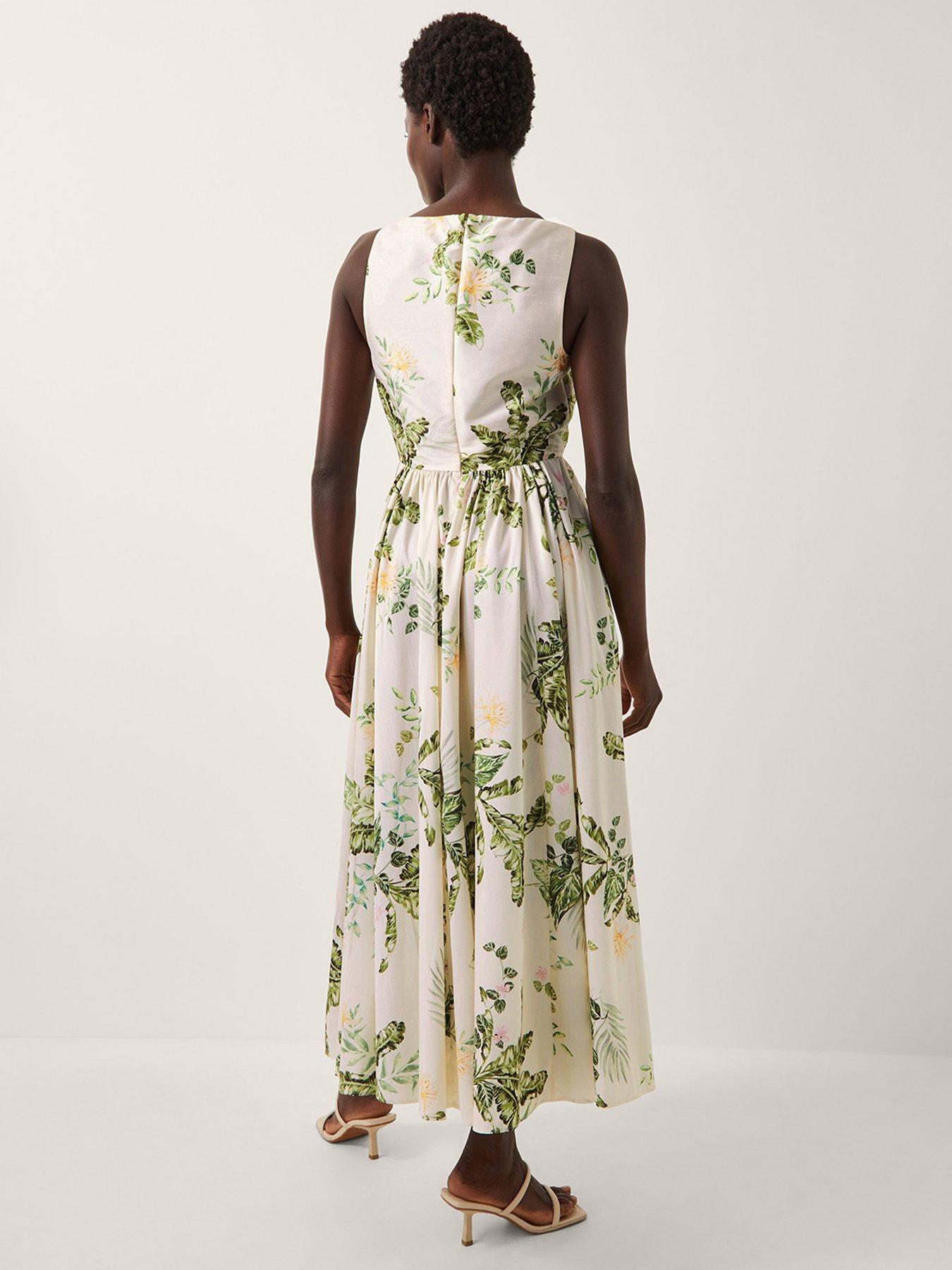 Image 2 of 5 of Monsoon Sicily Printed Dress - Cream