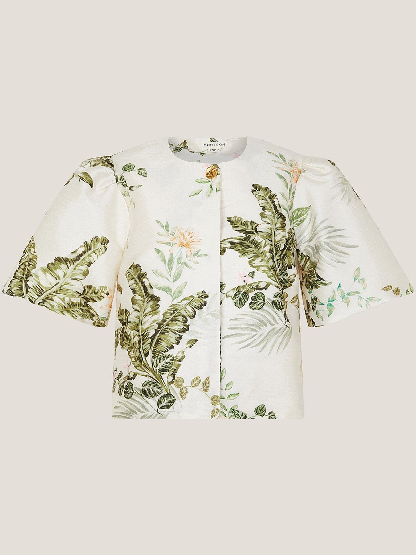 Image 3 of 5 of Monsoon Anne Printed Jacket - Cream