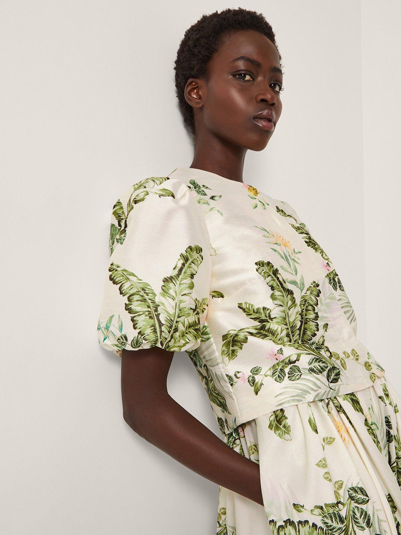 Image 4 of 5 of Monsoon Anne Printed Jacket - Cream