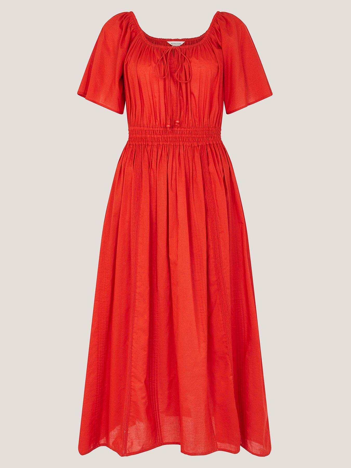 Image 3 of 5 of Monsoon Lane Tiered Dress - Rust Orange