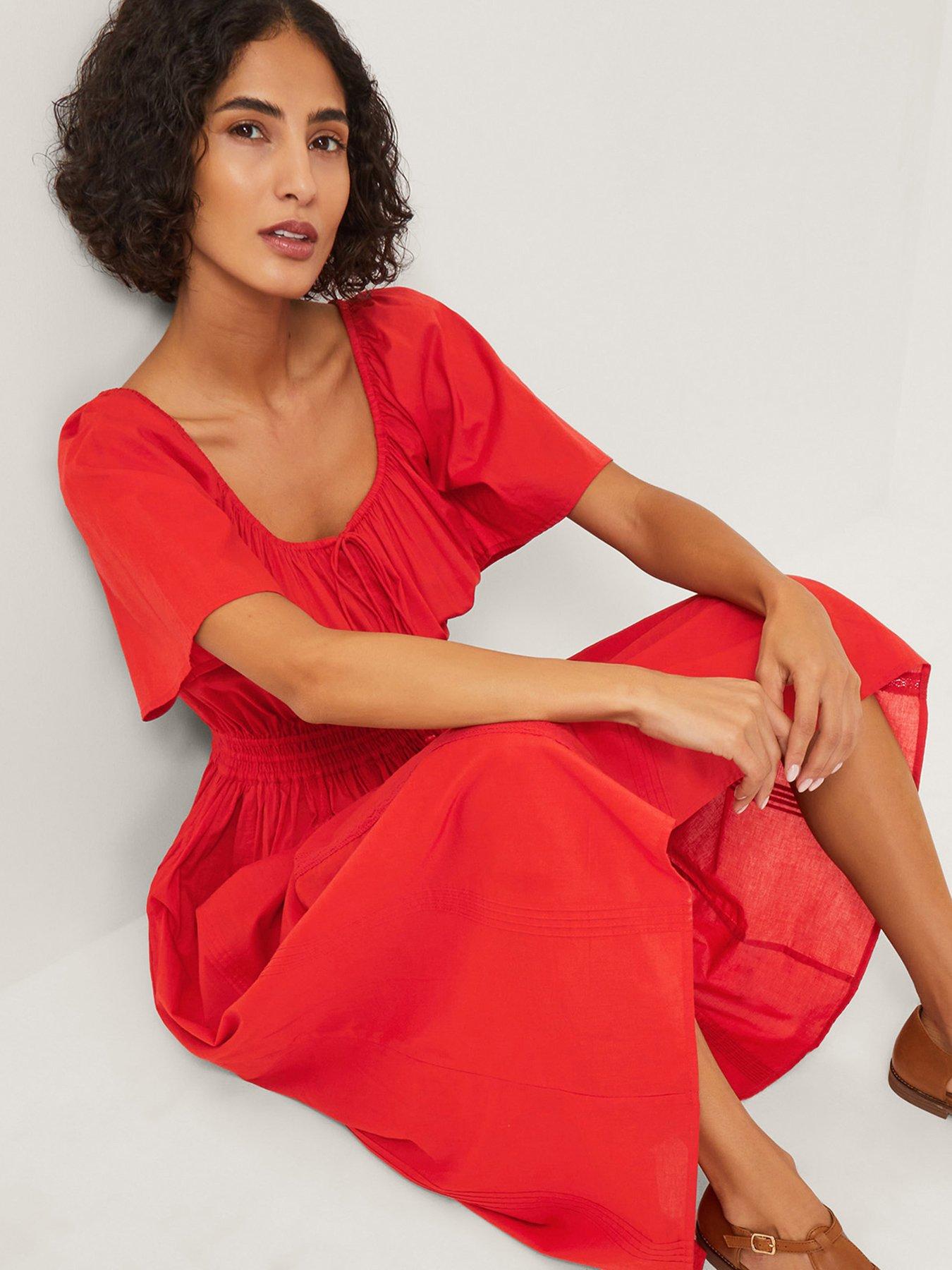 Image 4 of 5 of Monsoon Lane Tiered Dress - Rust Orange