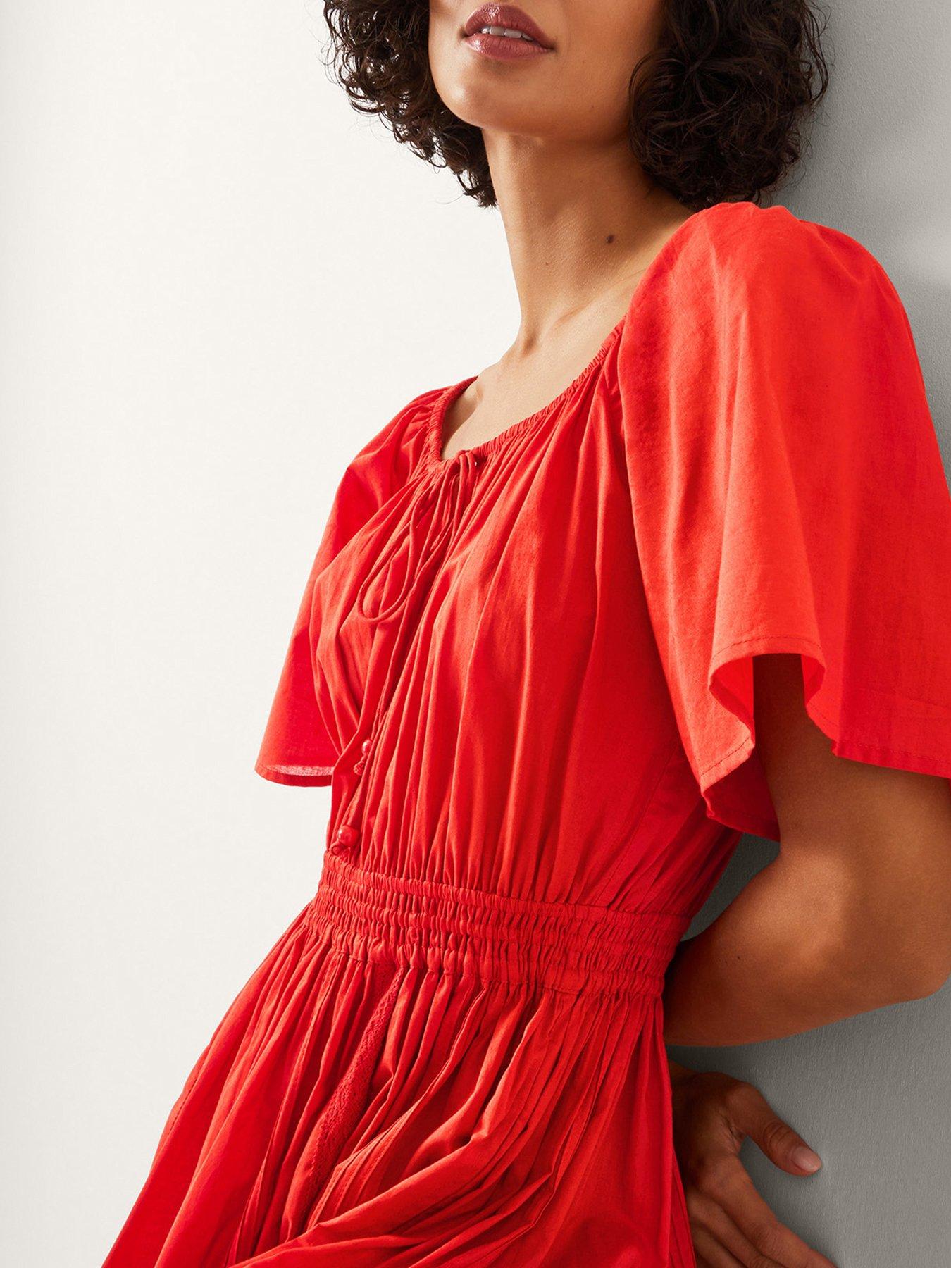 Image 5 of 5 of Monsoon Lane Tiered Dress - Rust Orange