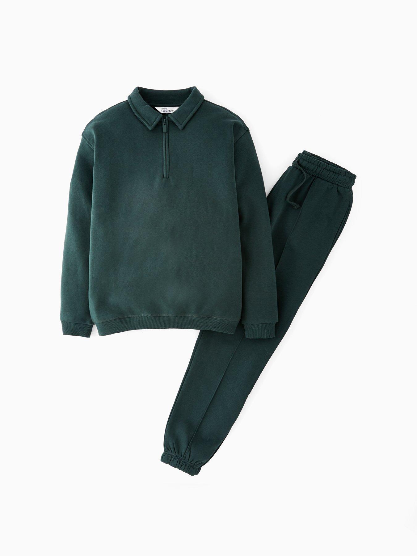 Image 6 of 6 of The Very Collection Boys Sweat Polo Top And Joggers Set - Green