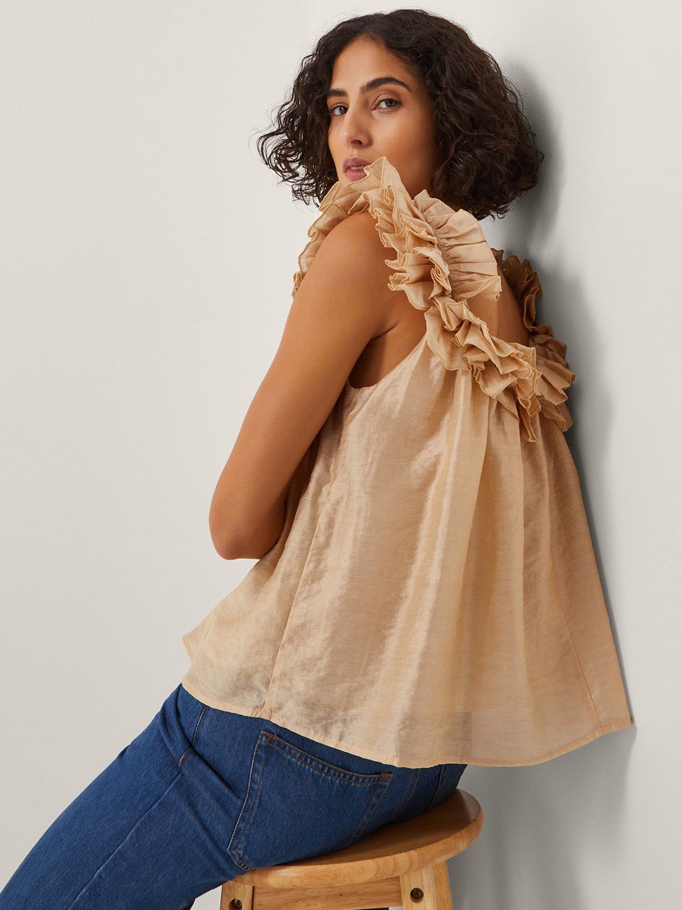 monsoon-ella-frill-top-apricotstillFront