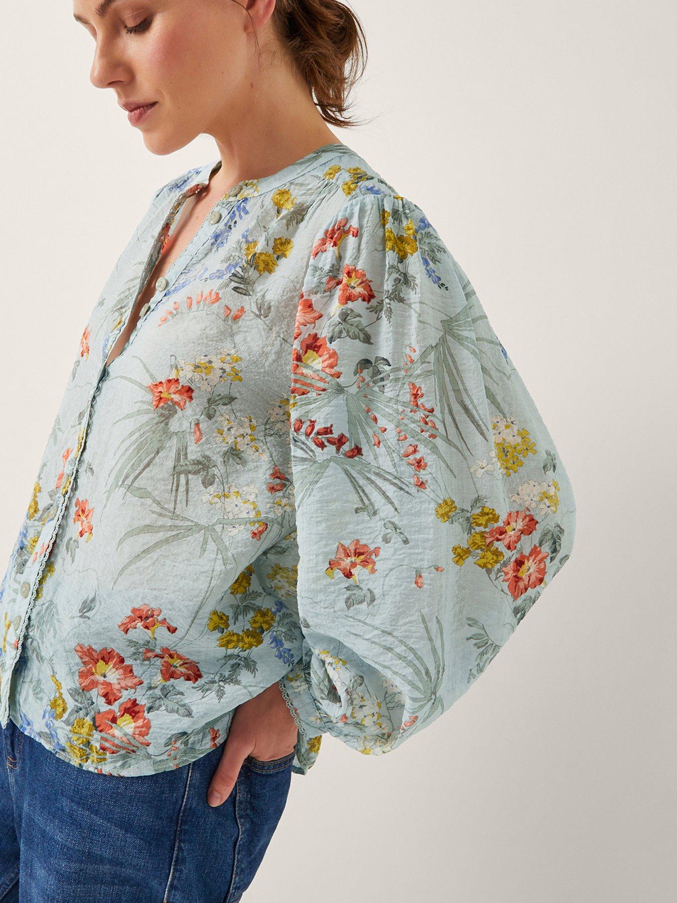 undefined Jesse Print Shirt - Pale - Blue