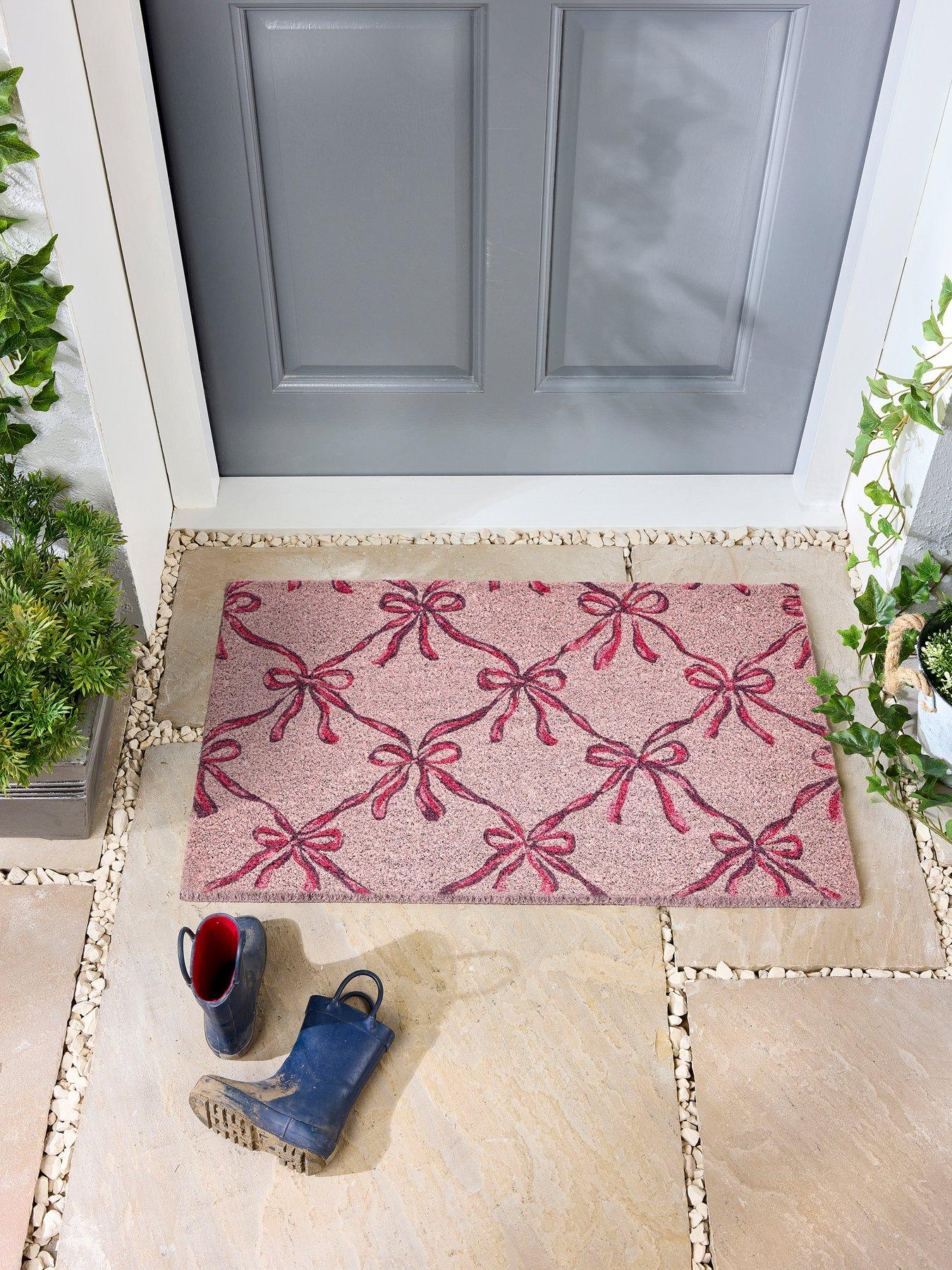 Image 1 of 3 of The Very Collection Pink Ribbons Doormat 45x75